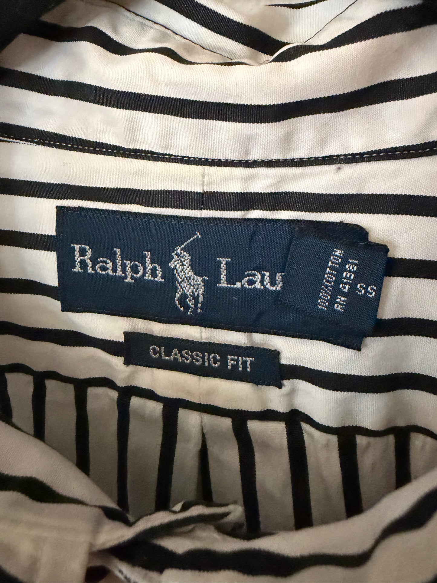 Ralph Lauren | Navy Striped Button Down, L
