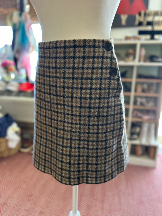 COS | Mini Plaid 100% Wool Skirt, XS