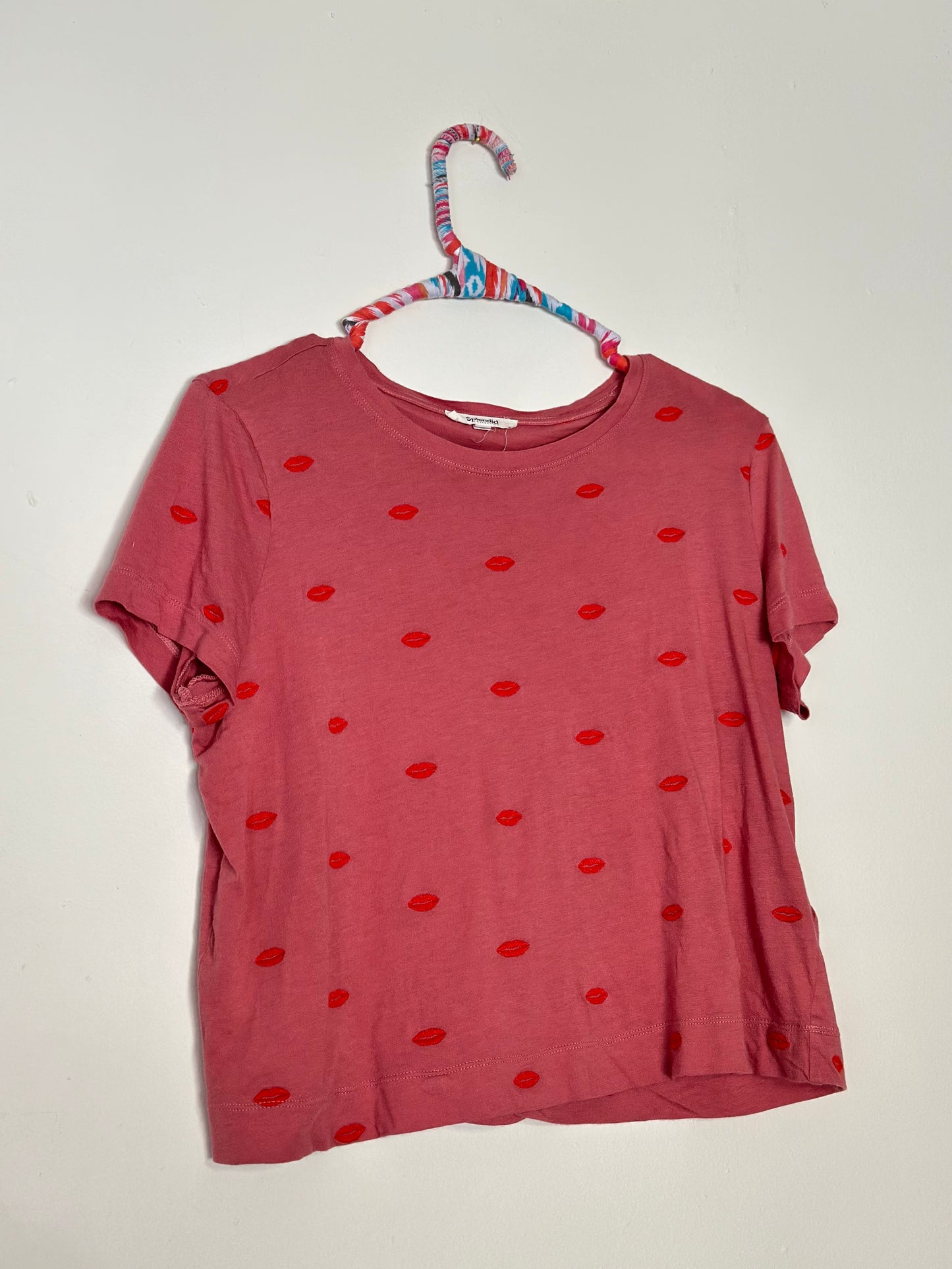 Splendid | Emboridered Lips Tee Shirt