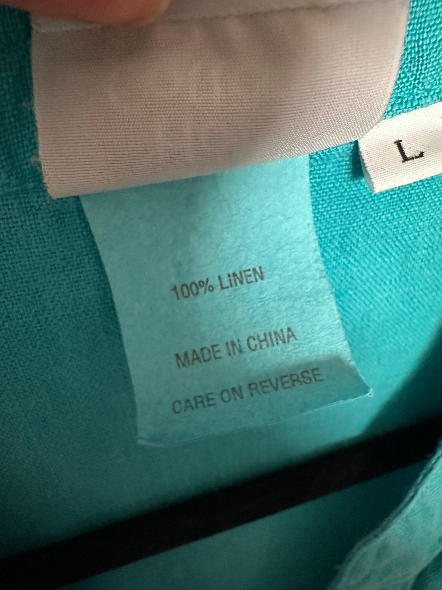 Hot Cotton | Aqua Linen Button Down