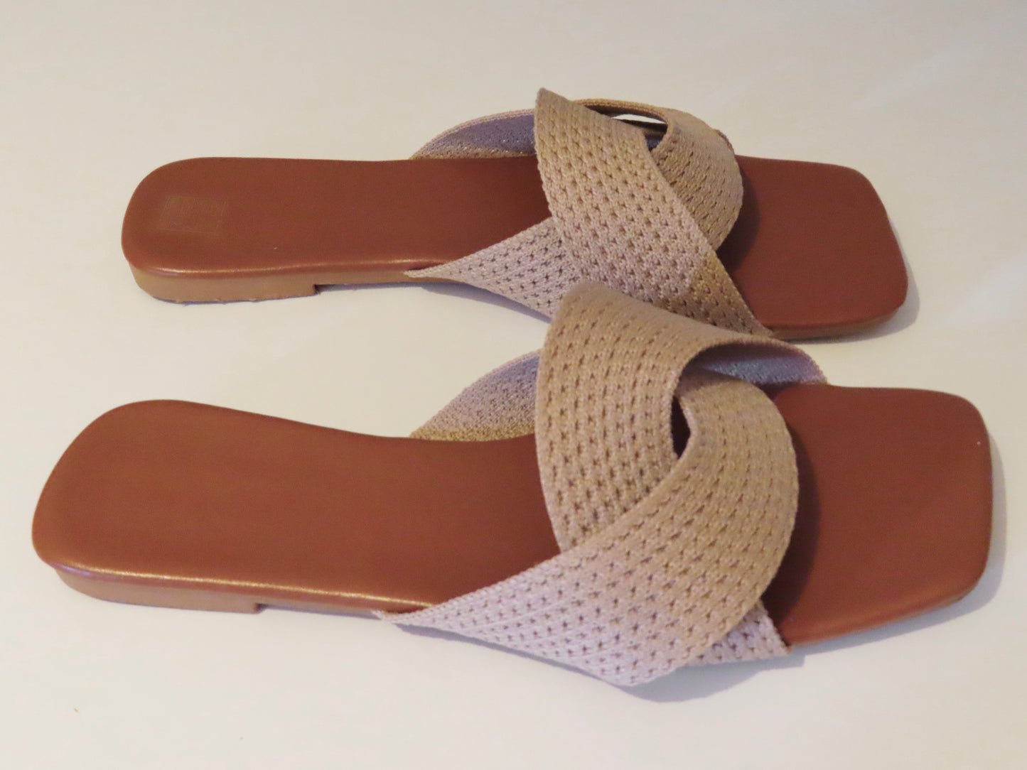 Light Brown Criss Cross Sandals