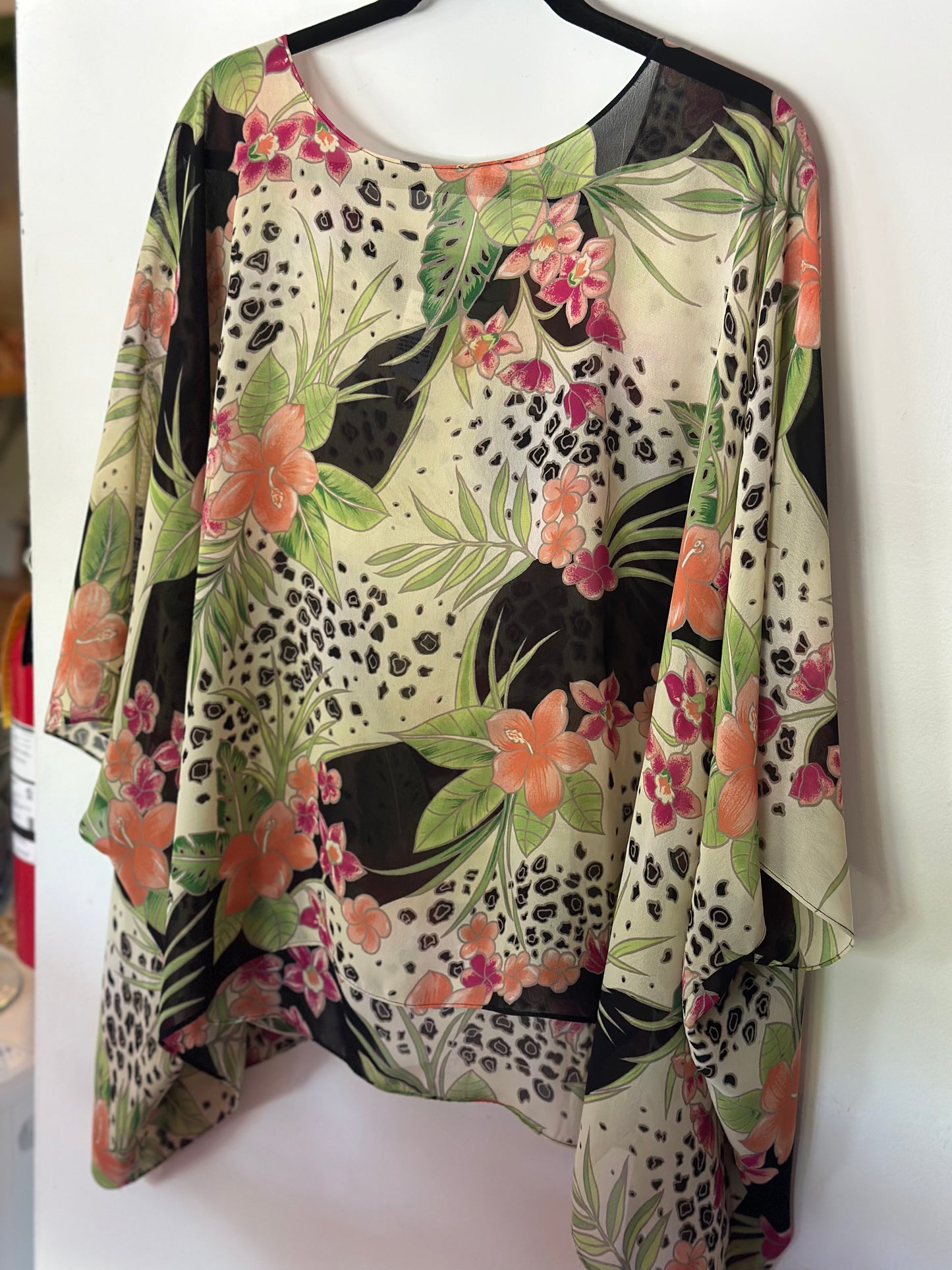 Sag Harbour | Sheer Floral Poncho