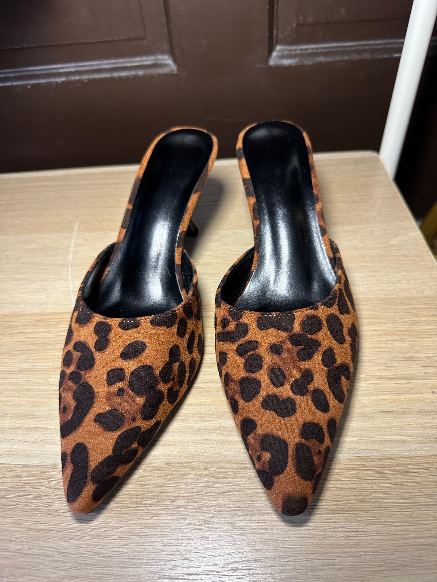 Leopard Print Kitten Heels, 7