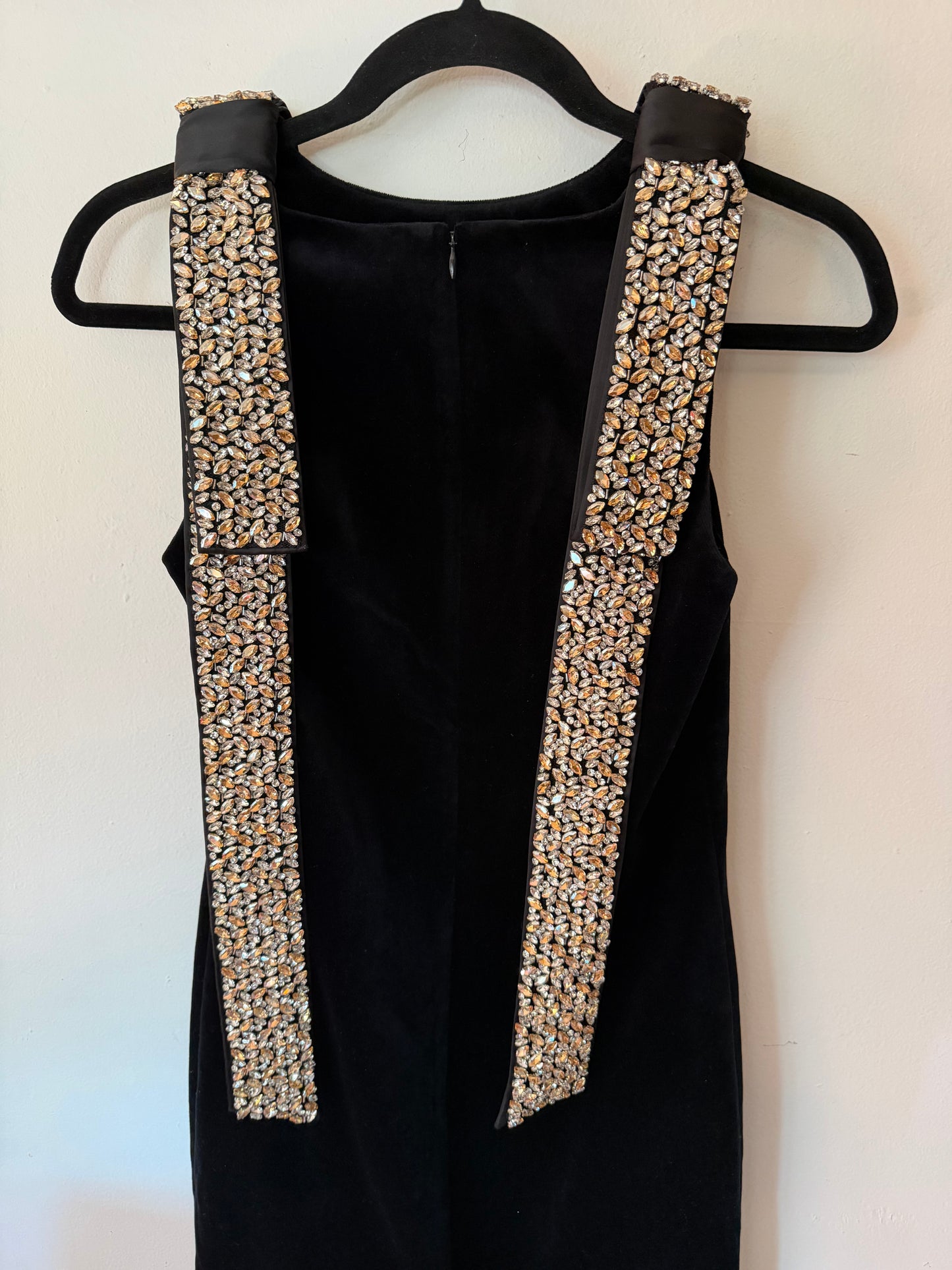 Tuckernuck | Black Velvet Embellished Viola Dress, XXS