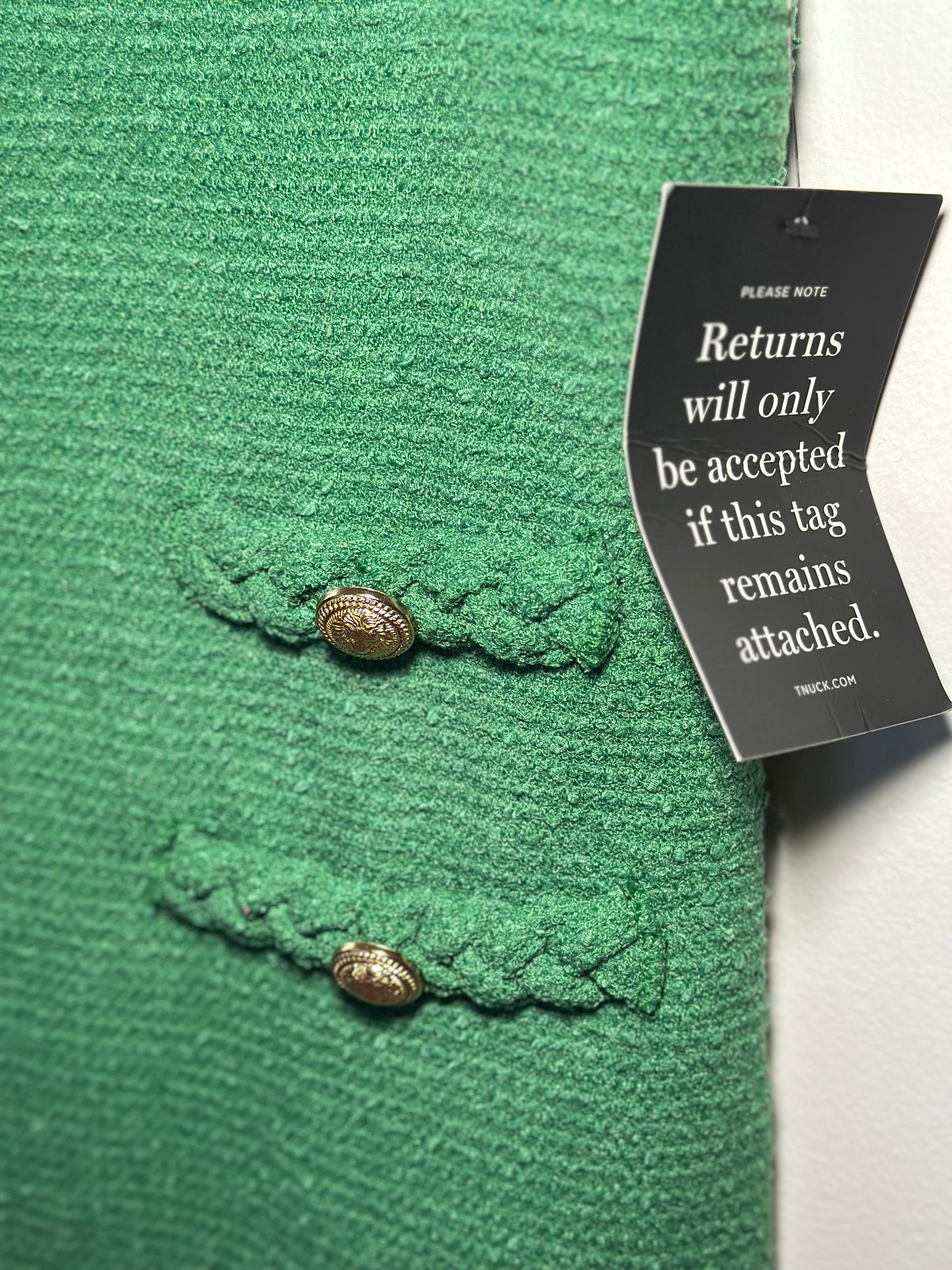 Tuckernuck | Emerald Green Tweed Jackie Dress