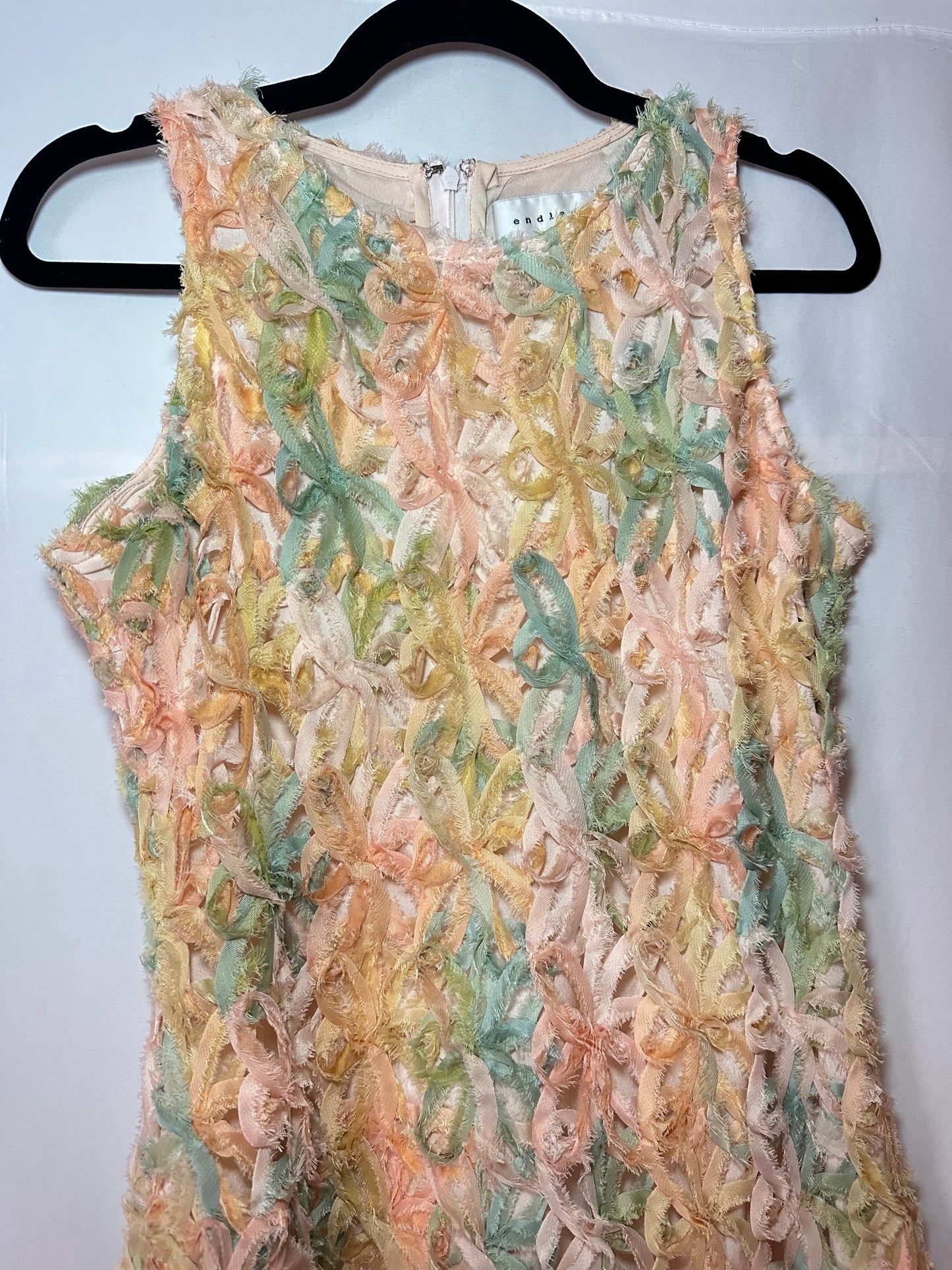 Endless Rose (Anthropolgie) | Multi Color Sleeveless Textured Midi Dress, S