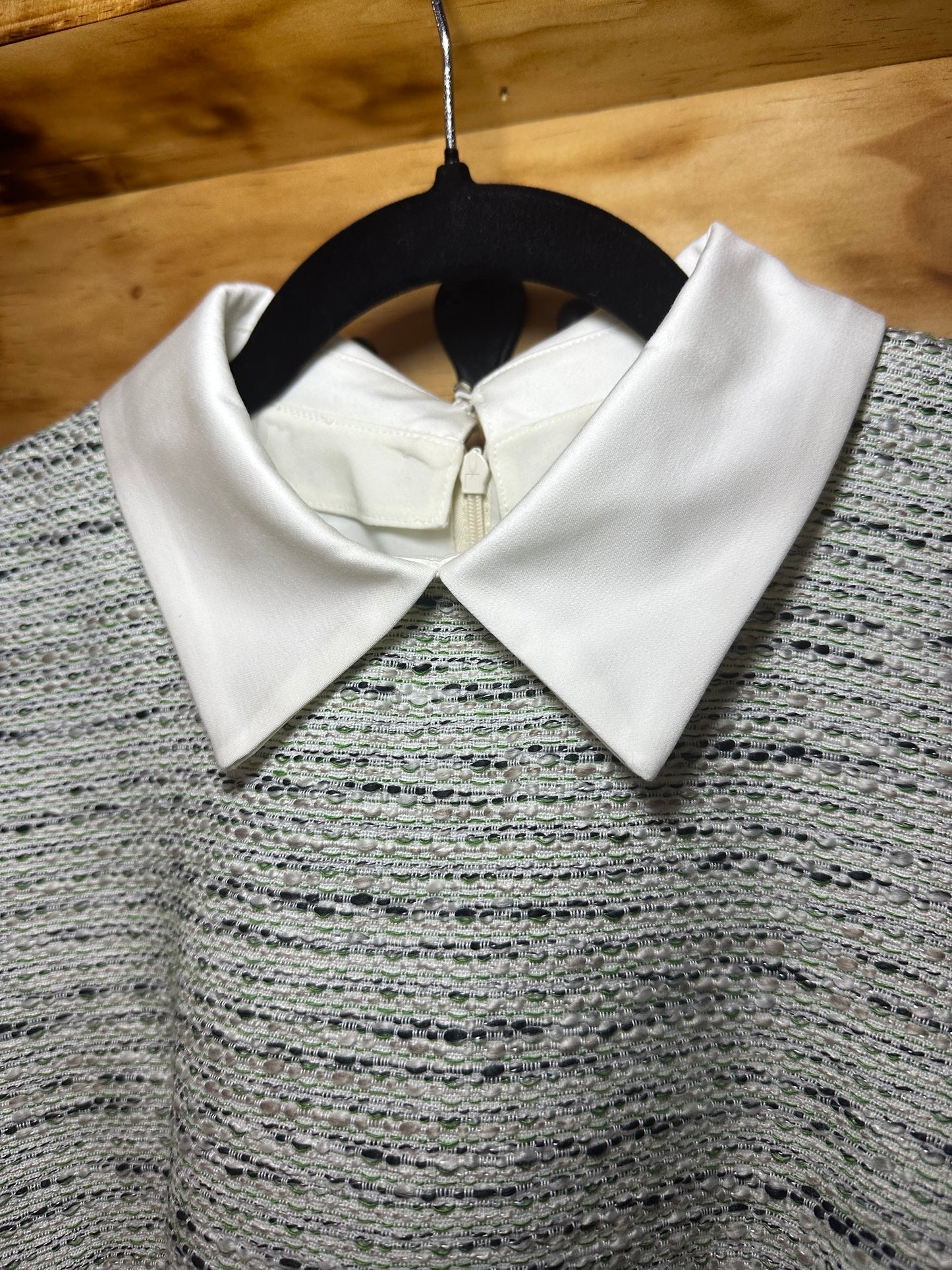 Green Gal Meets Glam Detachable Collar Dress, 2