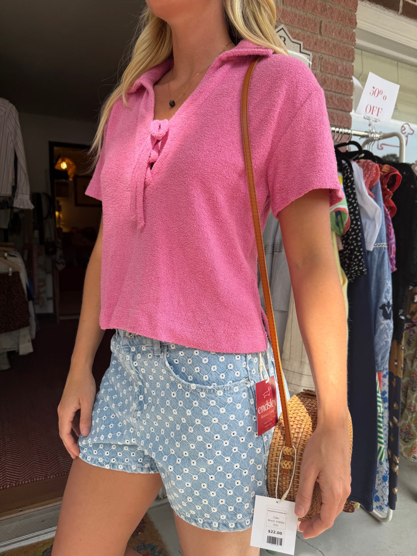 Zara | Eyelet Denim Shorts, 6