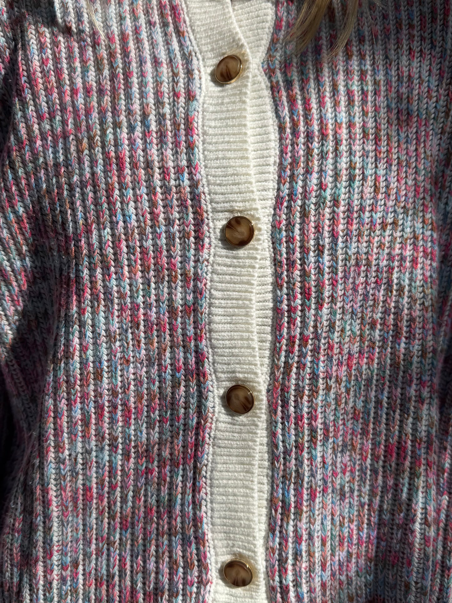 J Crew | Button Down Cotton Blend Sweater, L