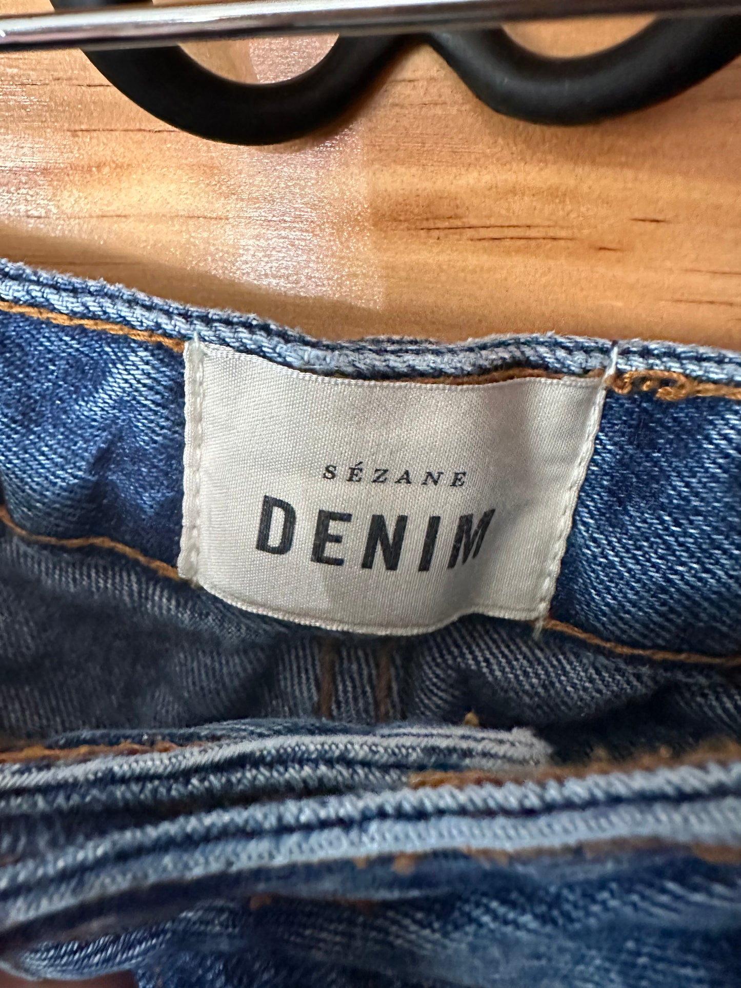 Sezane | "Brut Sexy" Medium/Dark Wash Tapered Jeans, 28
