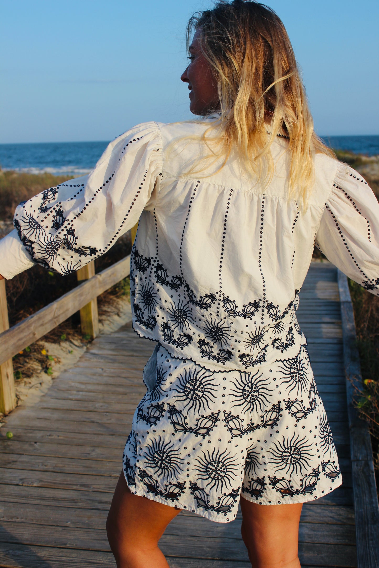 Carolina K | Button Long Sleeve + Shorts, S