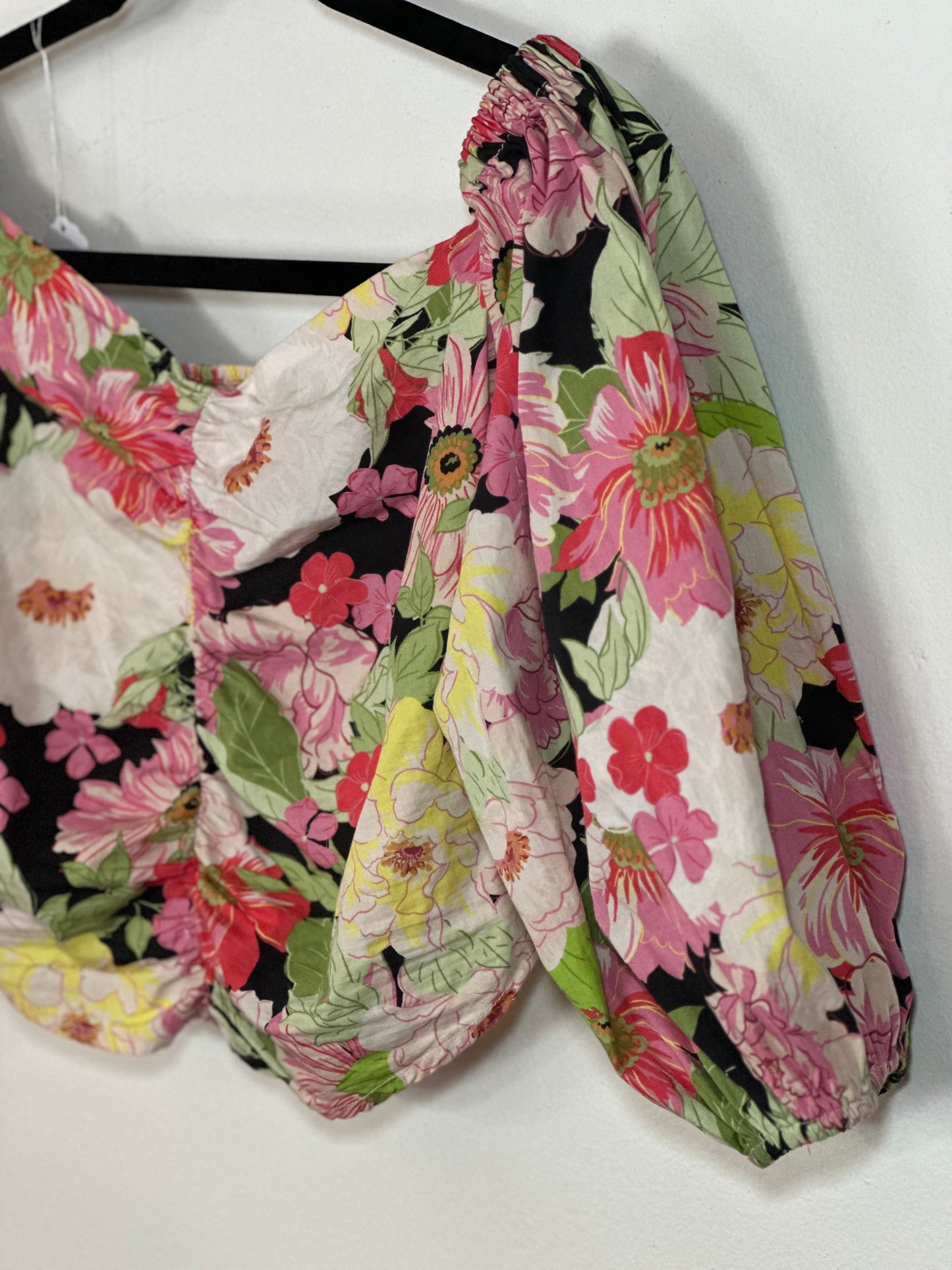 ZARA | Floral Off the Shoulder Top