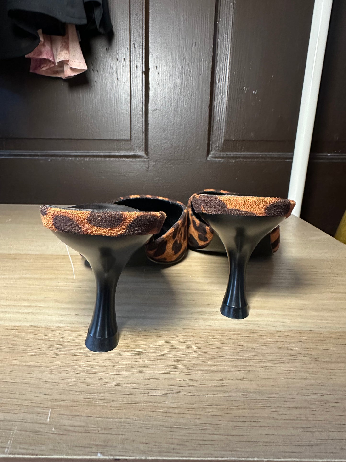 Leopard Print Kitten Heels, 7