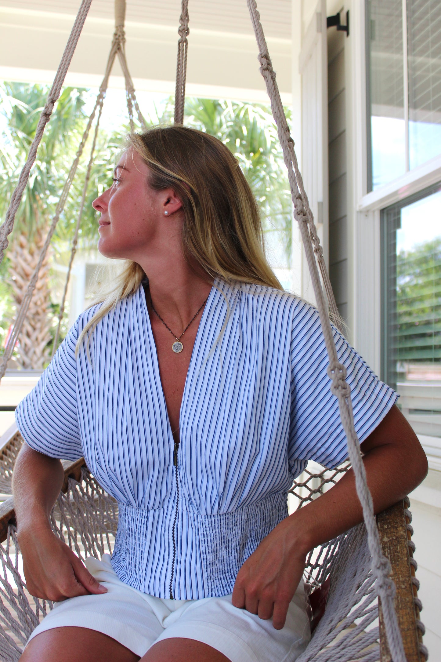 Maeve | Striped Top, L