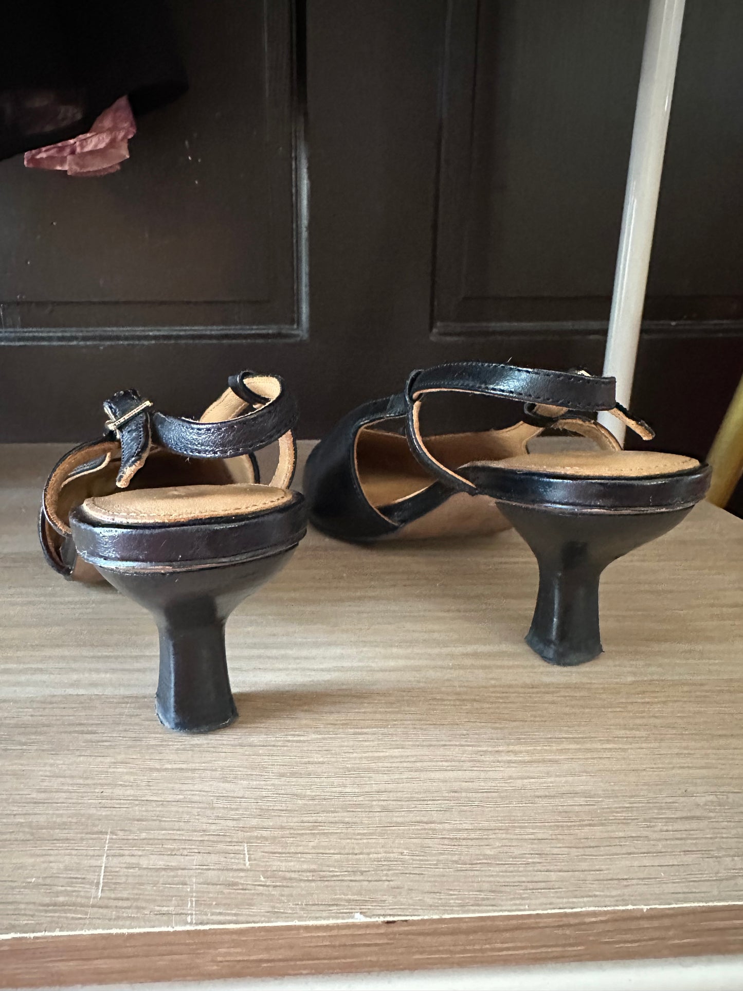 Madwell | Black Leather Kitten Heels
