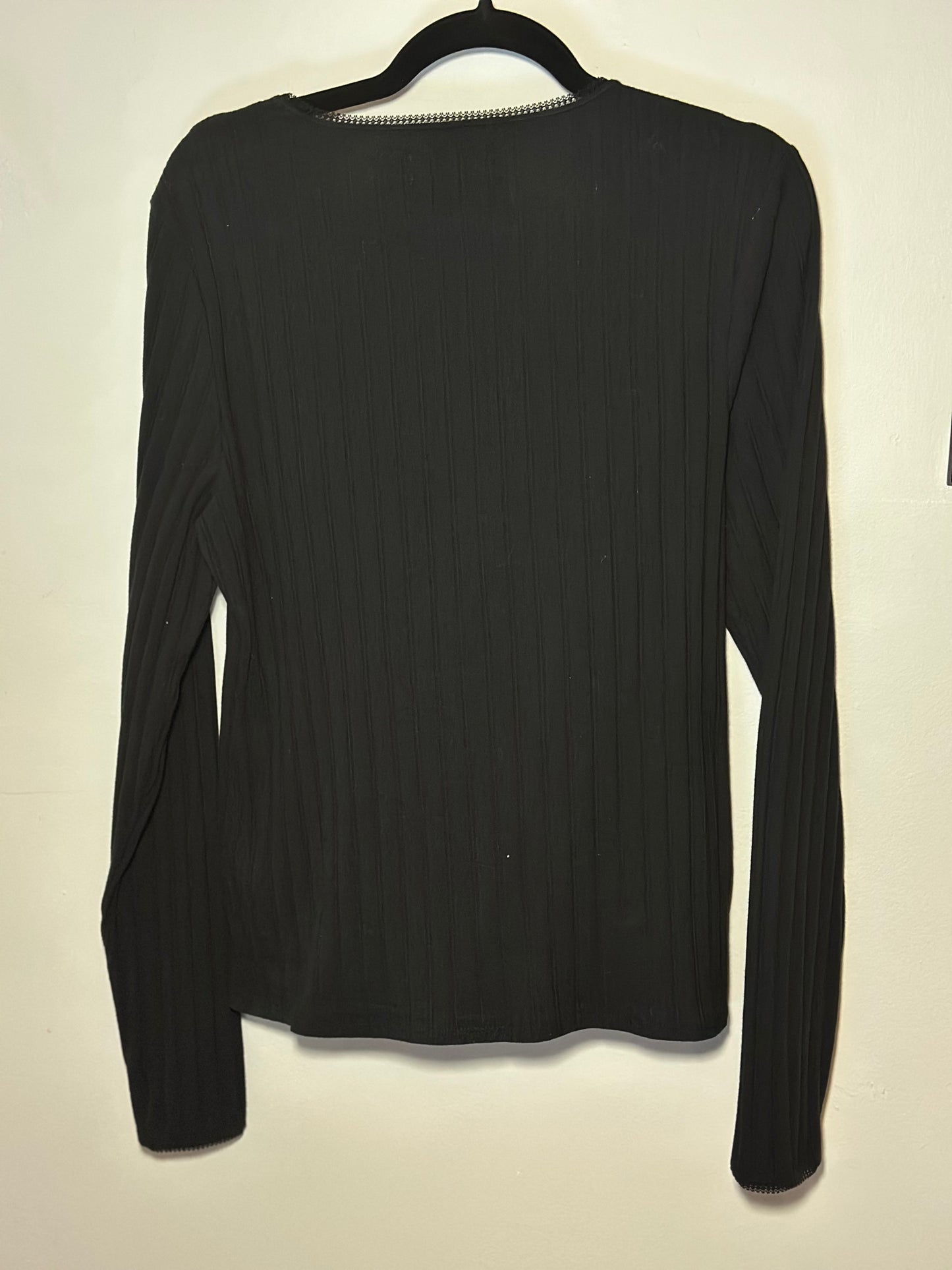 J Crew | Black Long Sleeve with Lace Trim