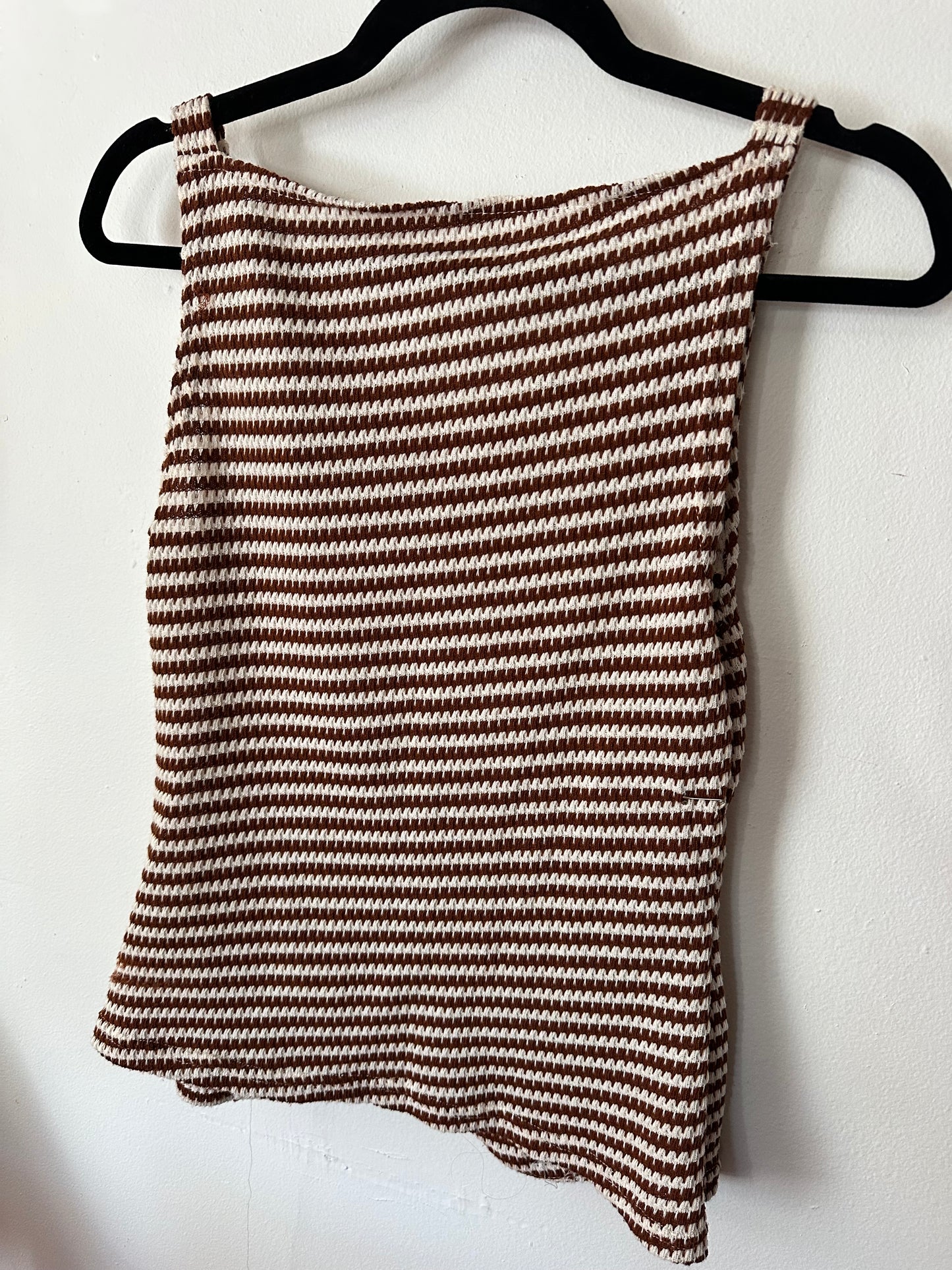Shein | Brown and White Striped Knit Tank, 4