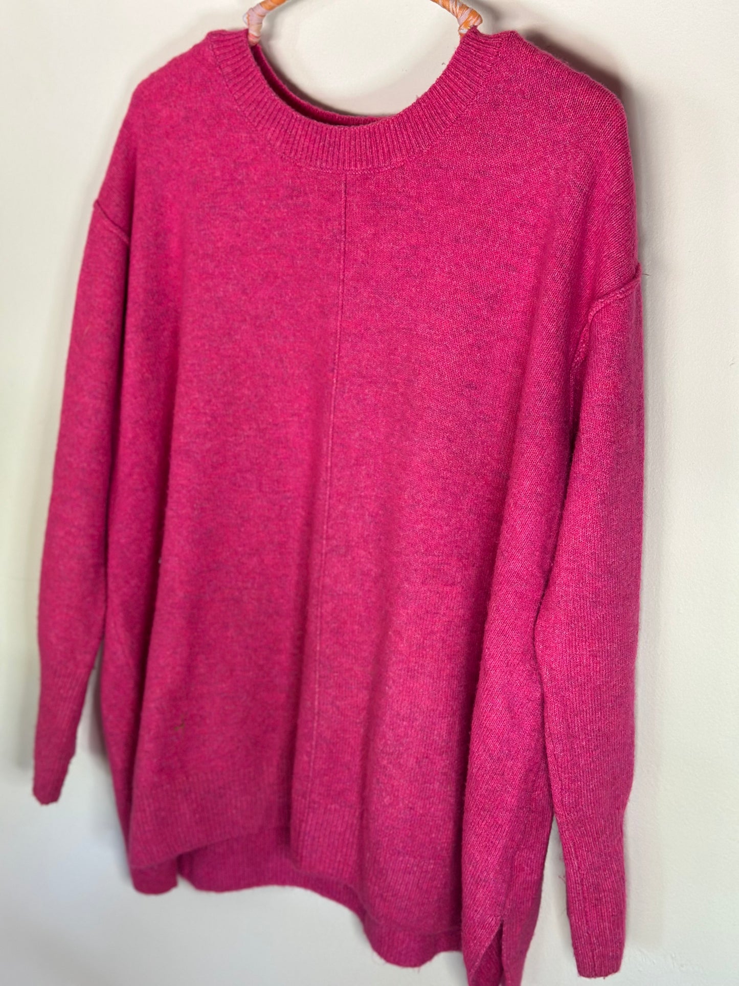 Vince Camuto | Hot Pink Crew Neck Sweater