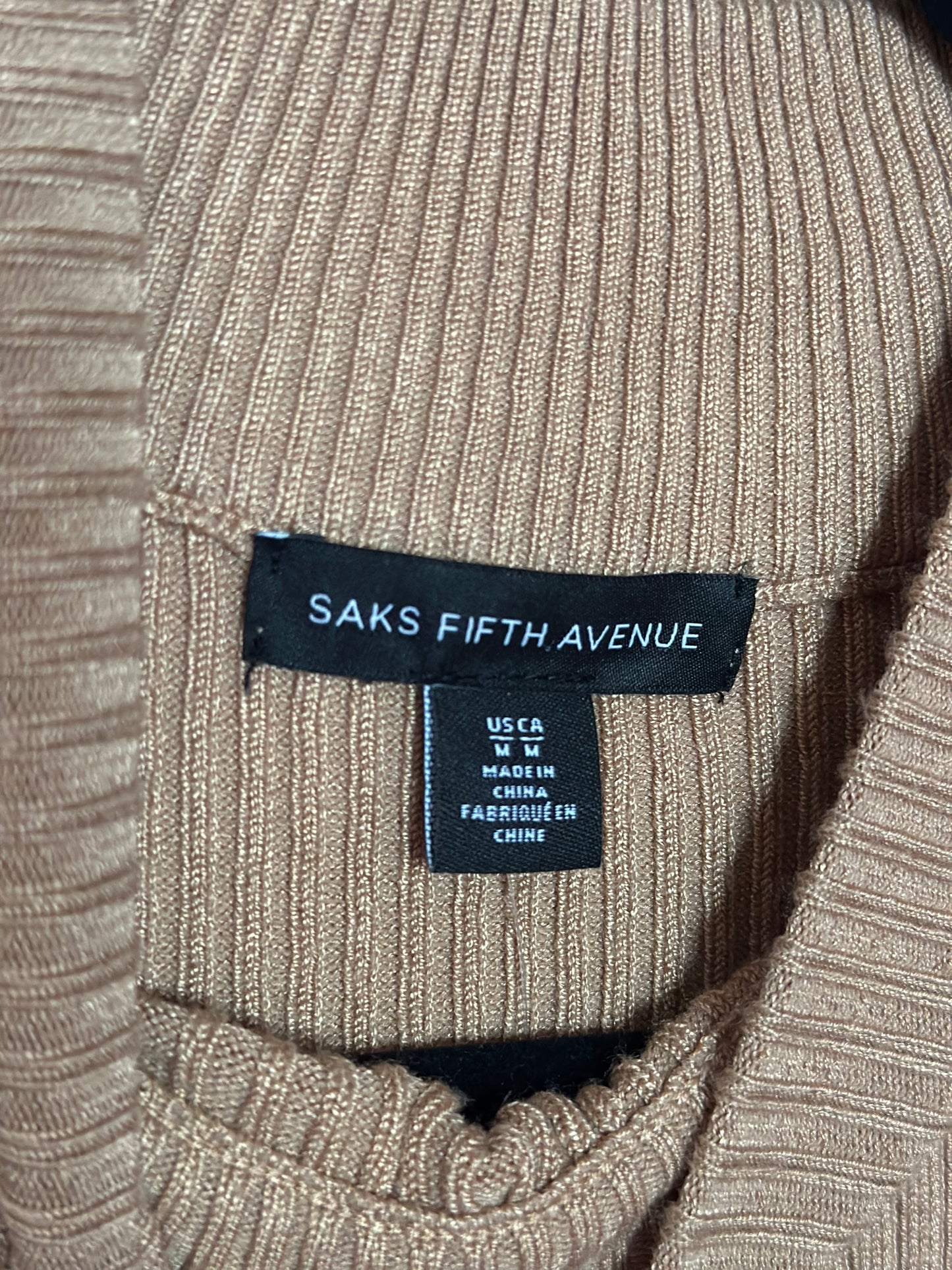 Saks Fifth Avenue | Hick Neck Tan Sleeveless Top