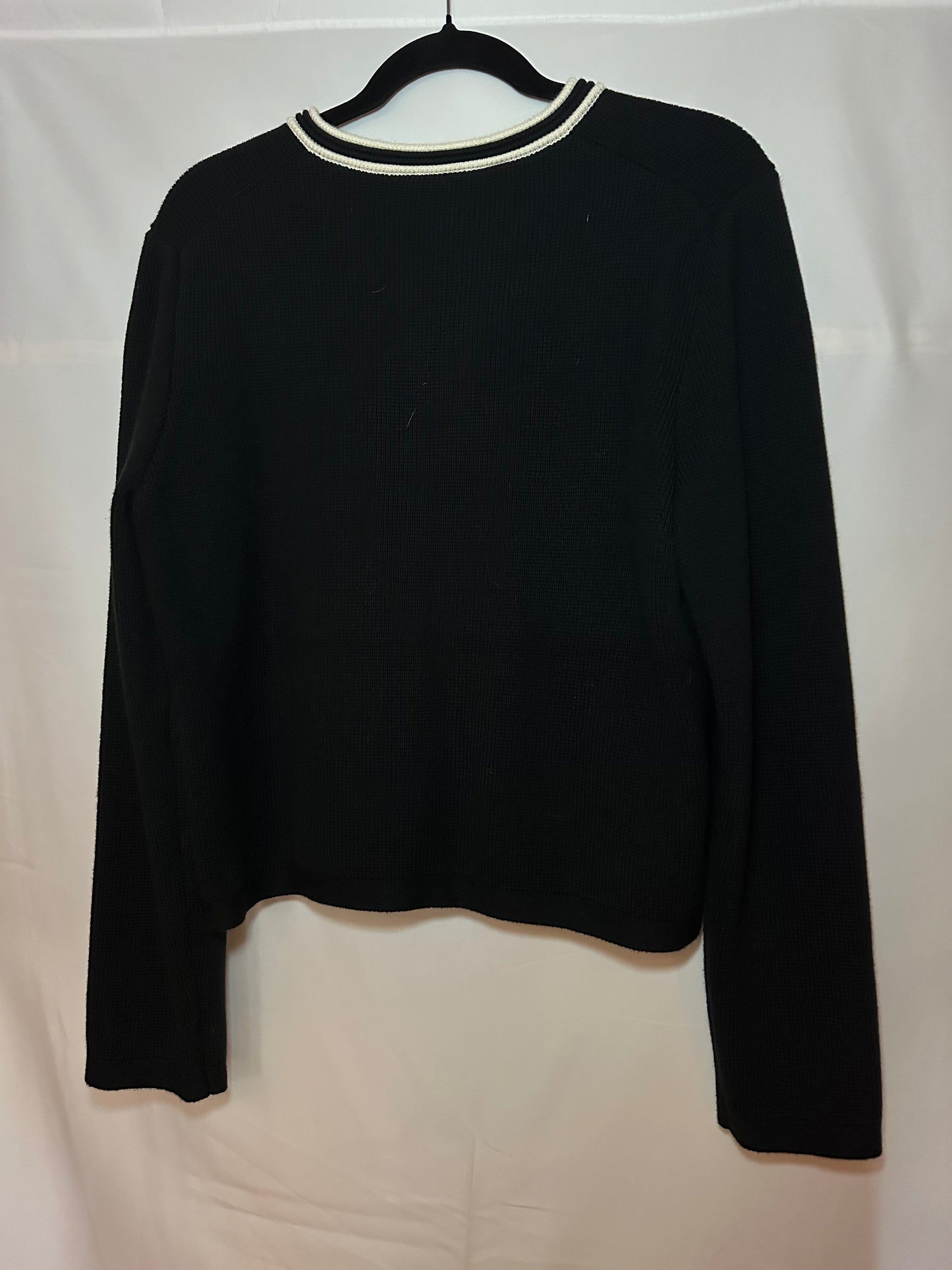 Black J Crew 100% Cotton Sweater with Pockets, L