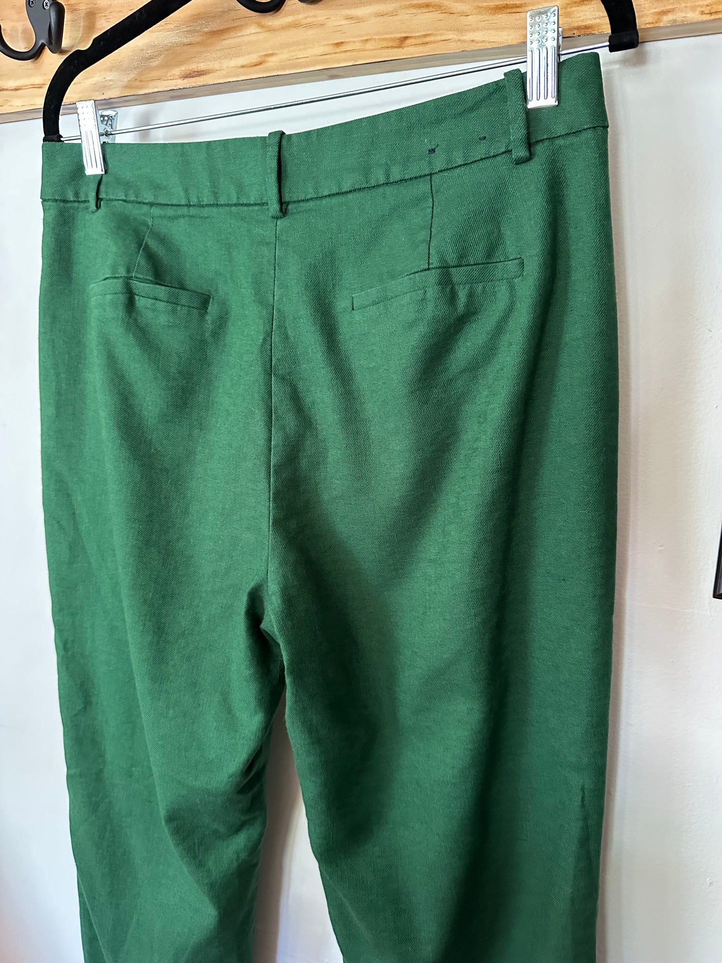 J Crew | Green Linen Cotton Kallie Pant