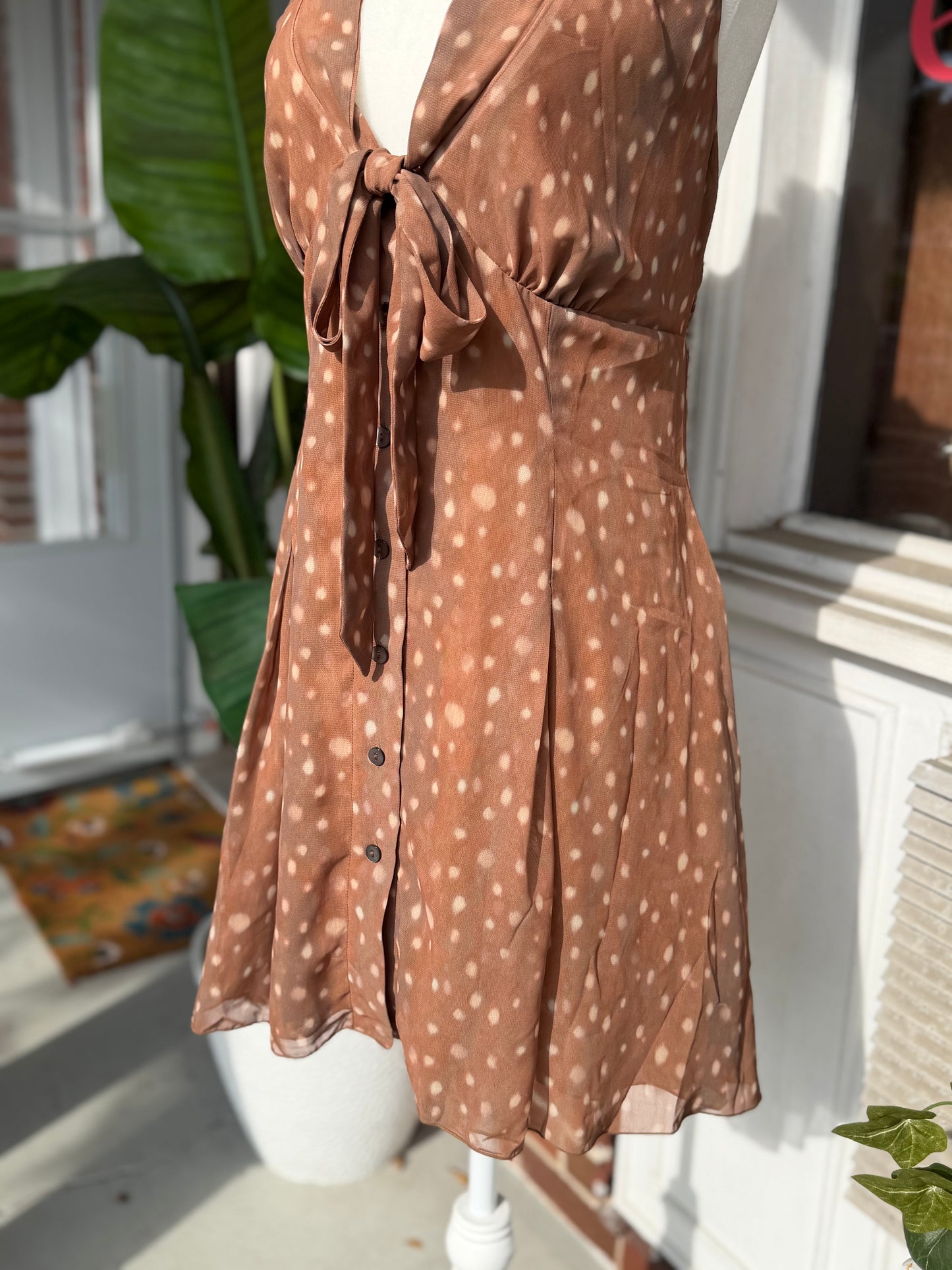 Frankies Bikinis | Bloom Chiffon Mini Dress, XL