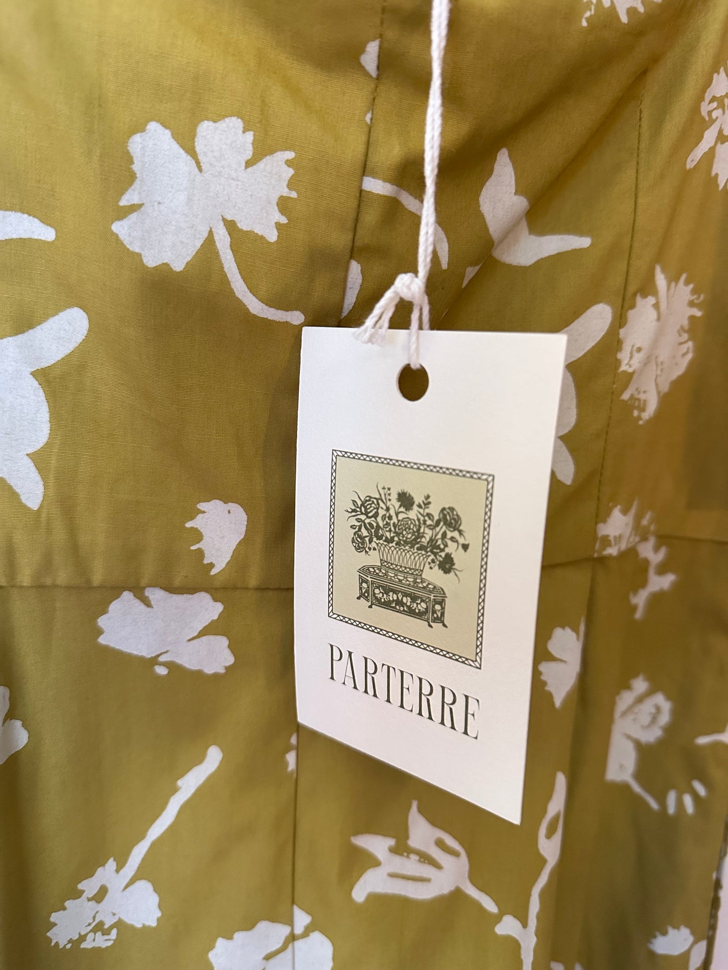 Parterre | Chartreuse Floral Maxi Dress, M