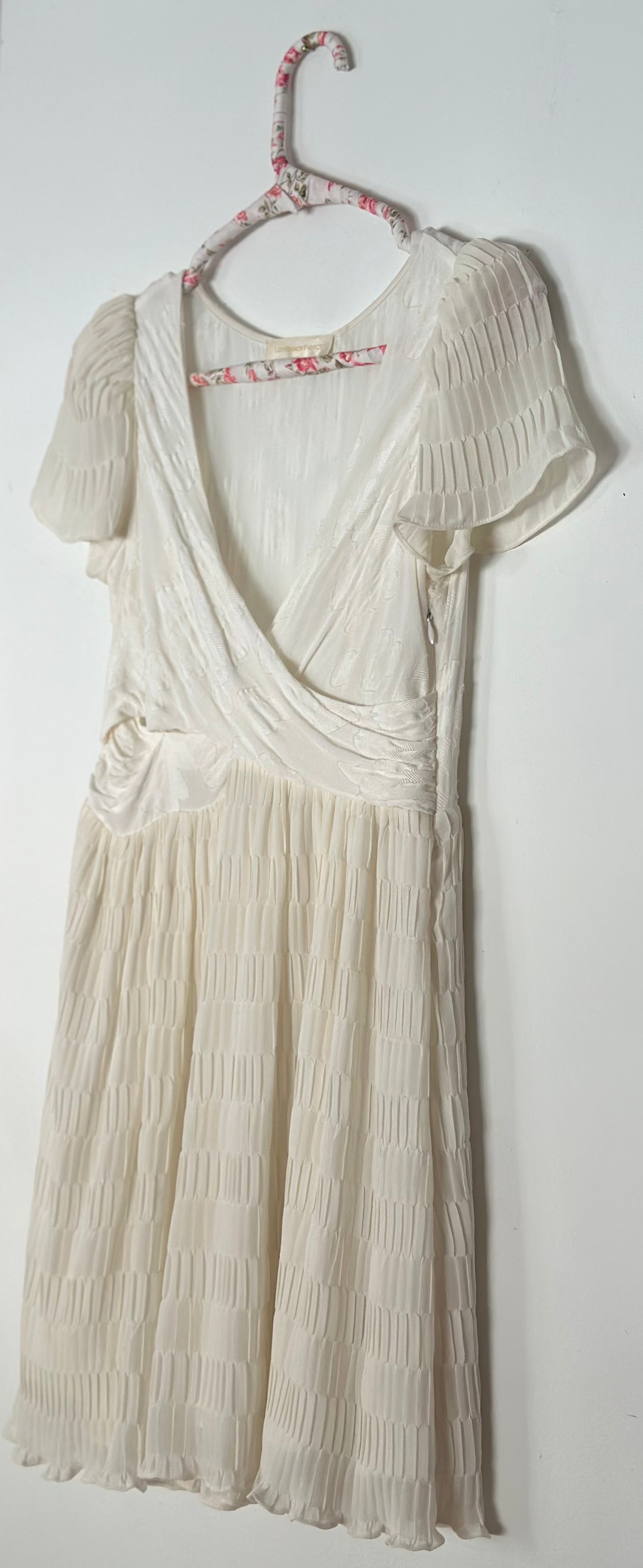 LoveShackFancy | White Lace Cup Sleeve Dress