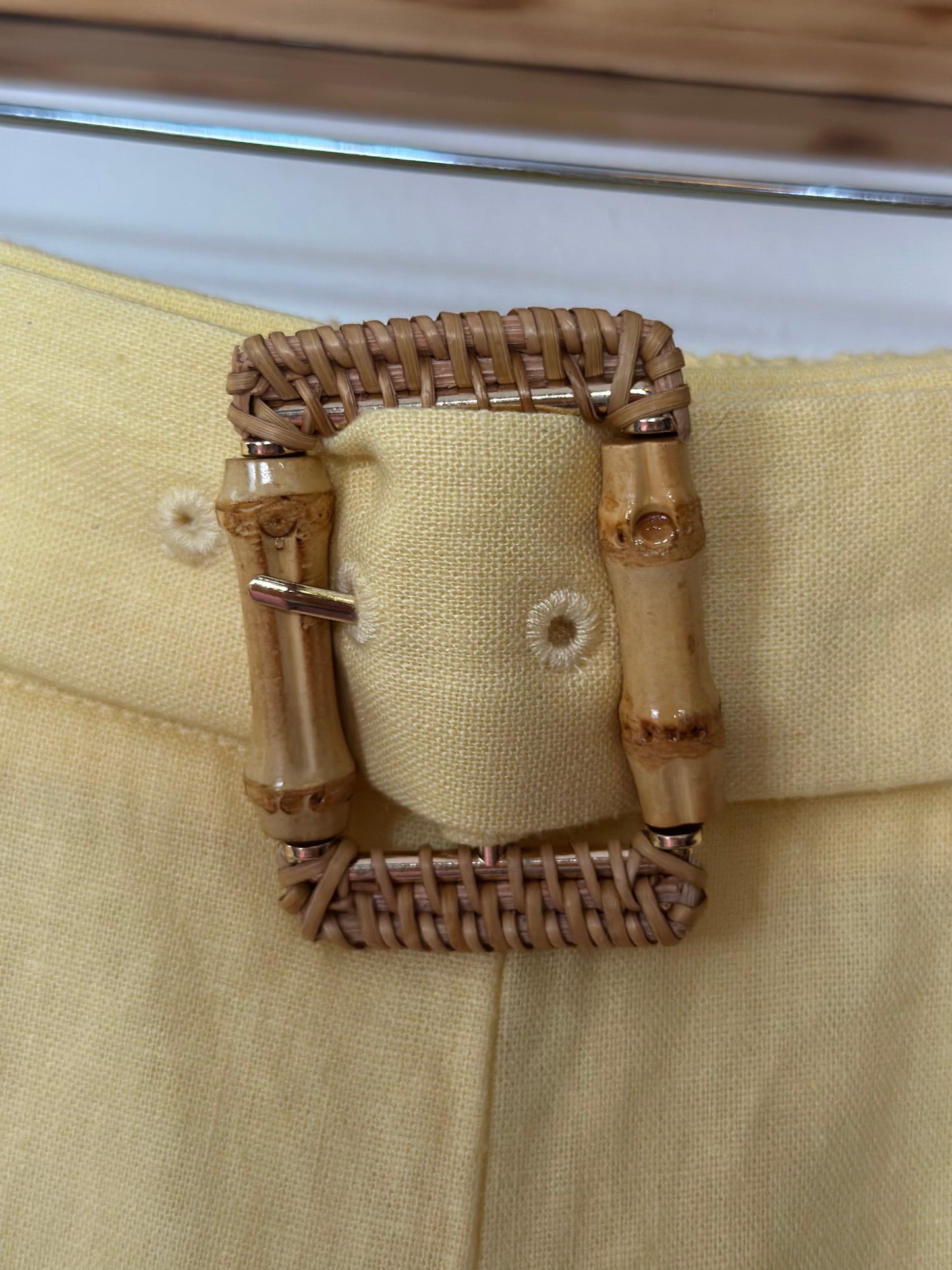 Sigrid Olsen | Yellow Linen Pants with Belt