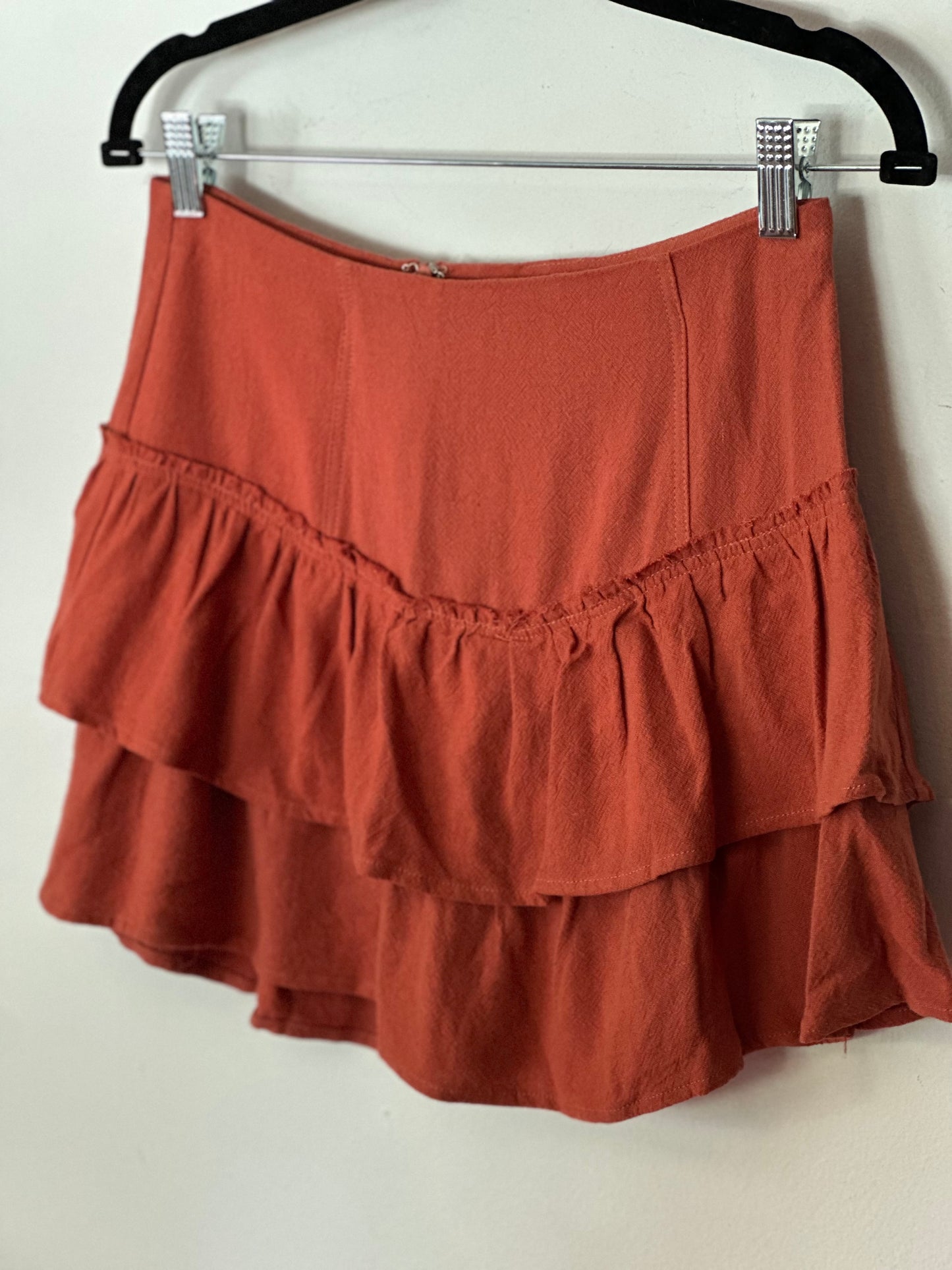 Lelis | Burnt Orange Ruffle Skirt