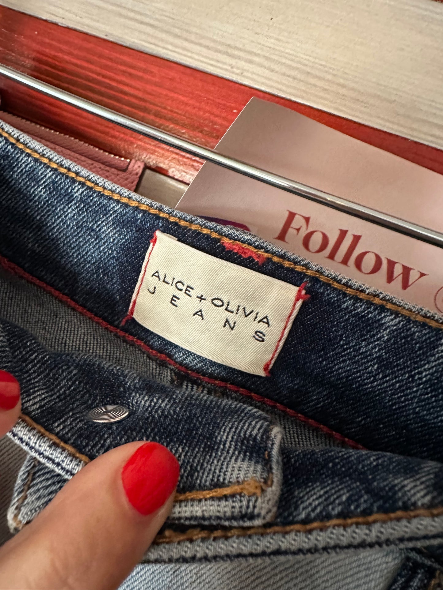 Alice + Olivia | Georgia Two-Tone Denim Maxi Skirt