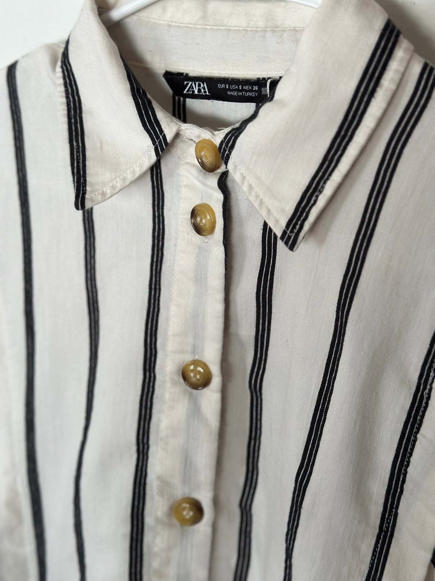 Zara | Striped Structured Button Up