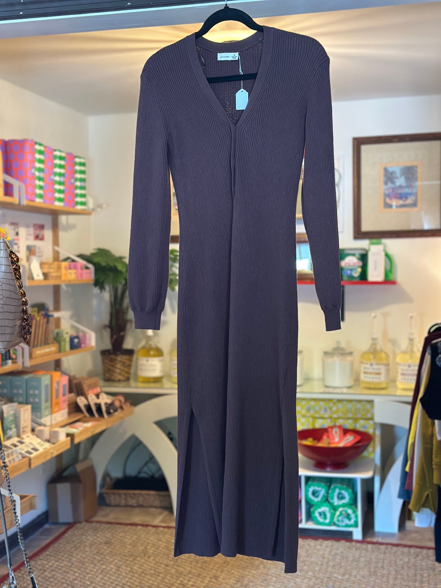 Gentle Fawn | Brown Ribbed Sweater Dress
