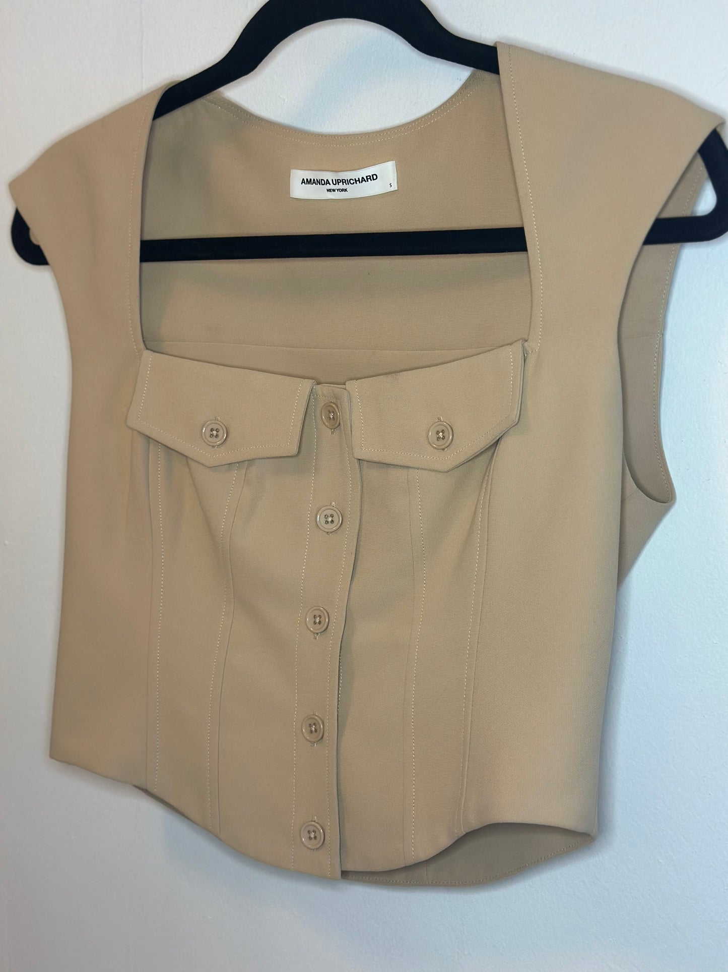 Amanda Uprichard | Short & Button Up Sleeveless Top Set