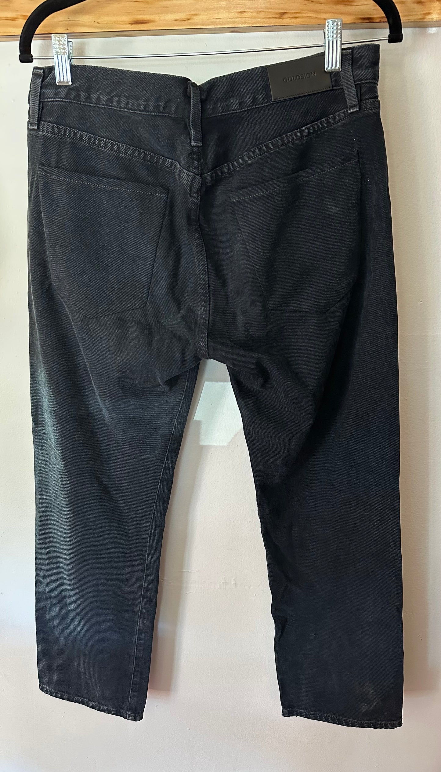 Goldsign | Black Straight-Leg Jeans, 27