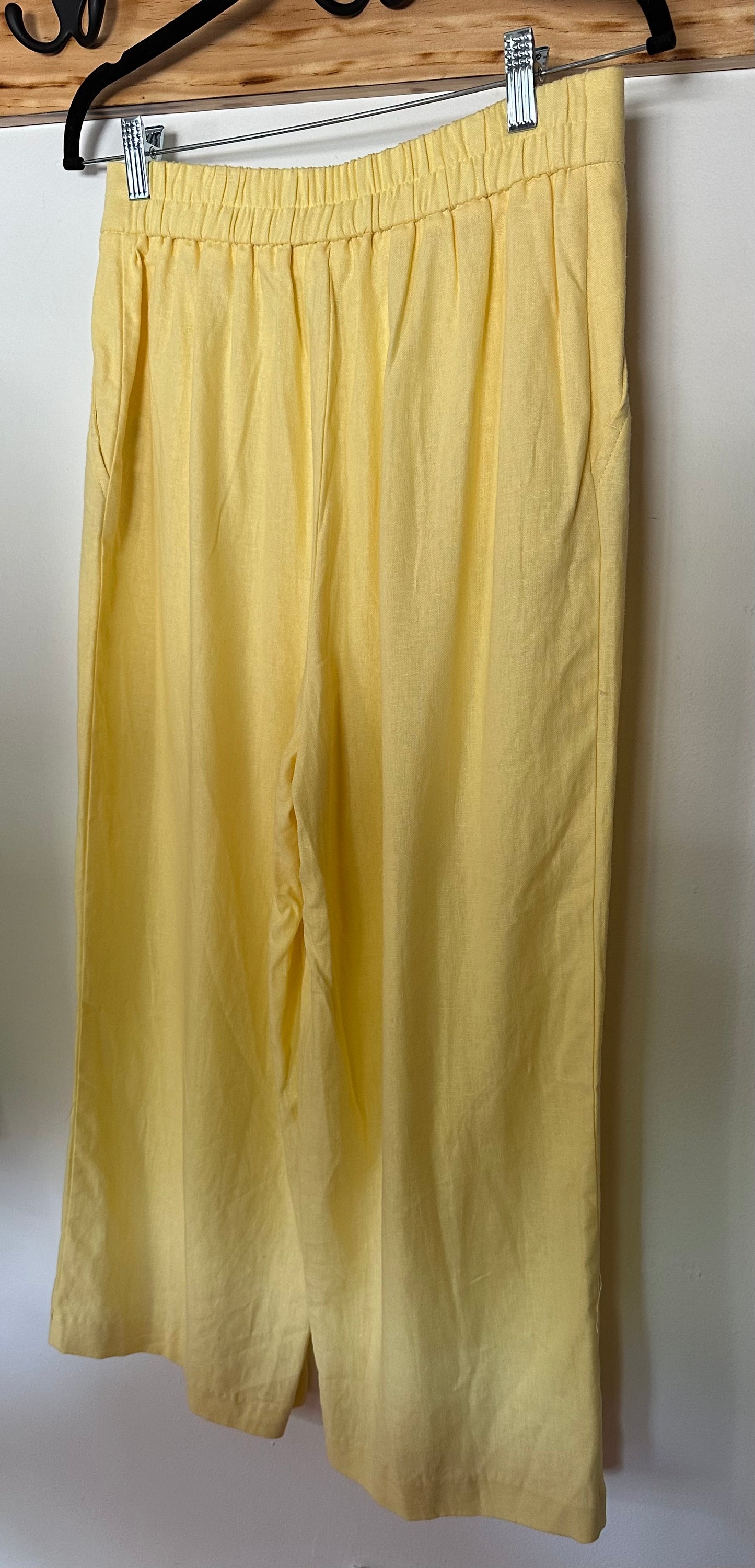 Sigrid Olsen | Yellow Linen Pants with Belt
