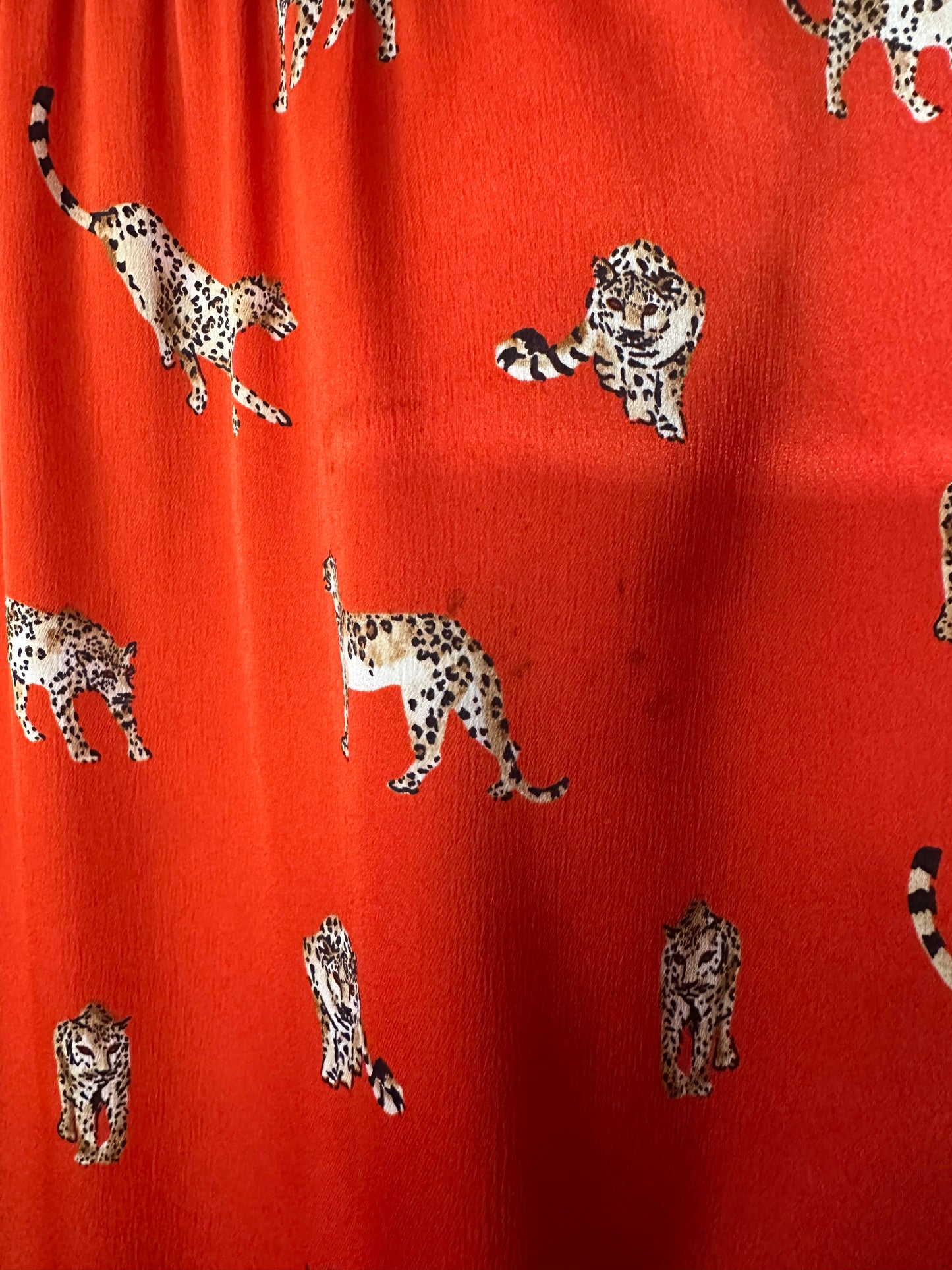 Chico's | Leopard-Print Ruffle-Neck Blouse