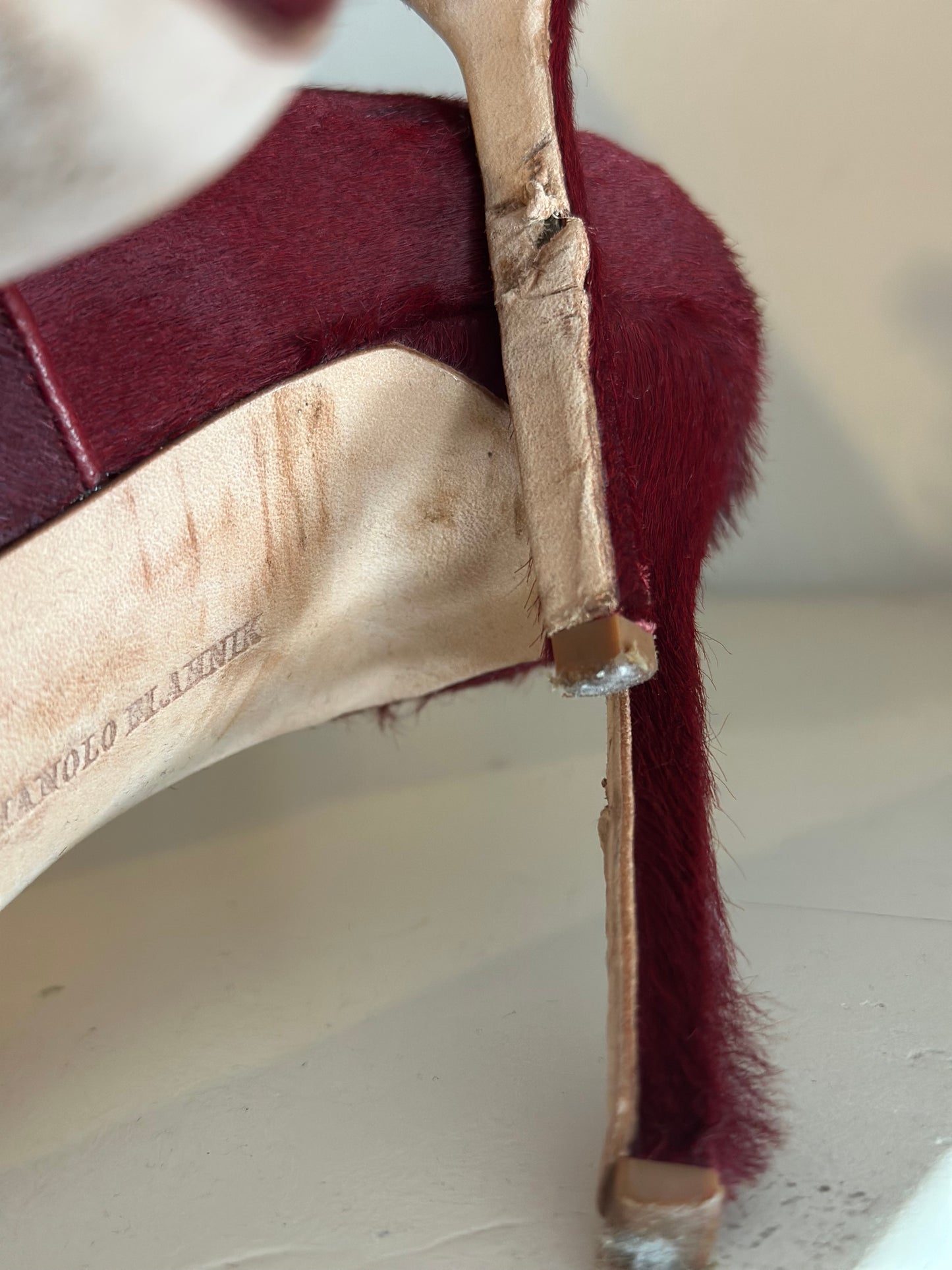 Manolo Blahnik | Maroon Pumps