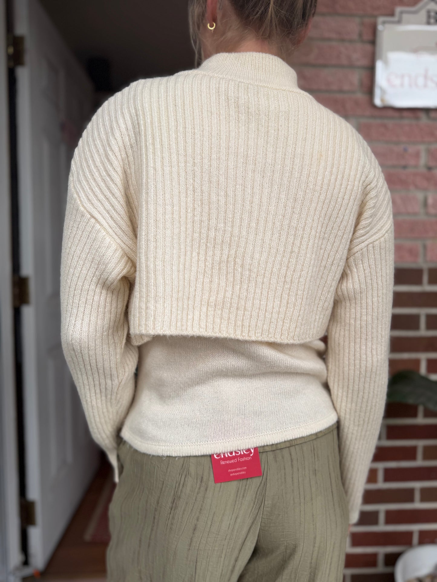 Mango | Longsleeve Ribbed Layered Sweater, M