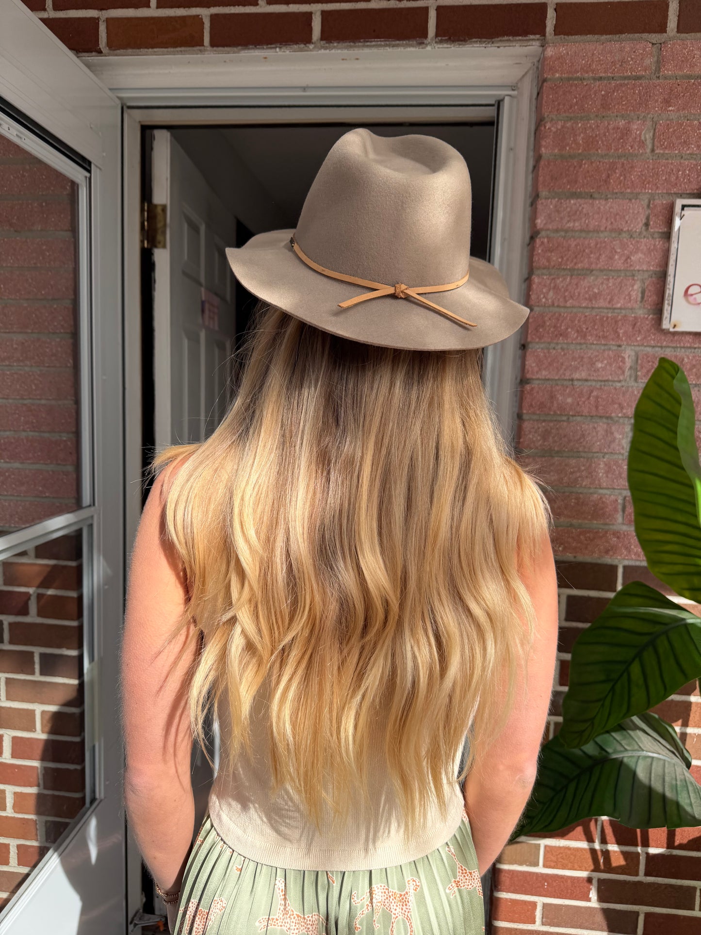 Neutral Brixton Felt Cowboy Hat, S