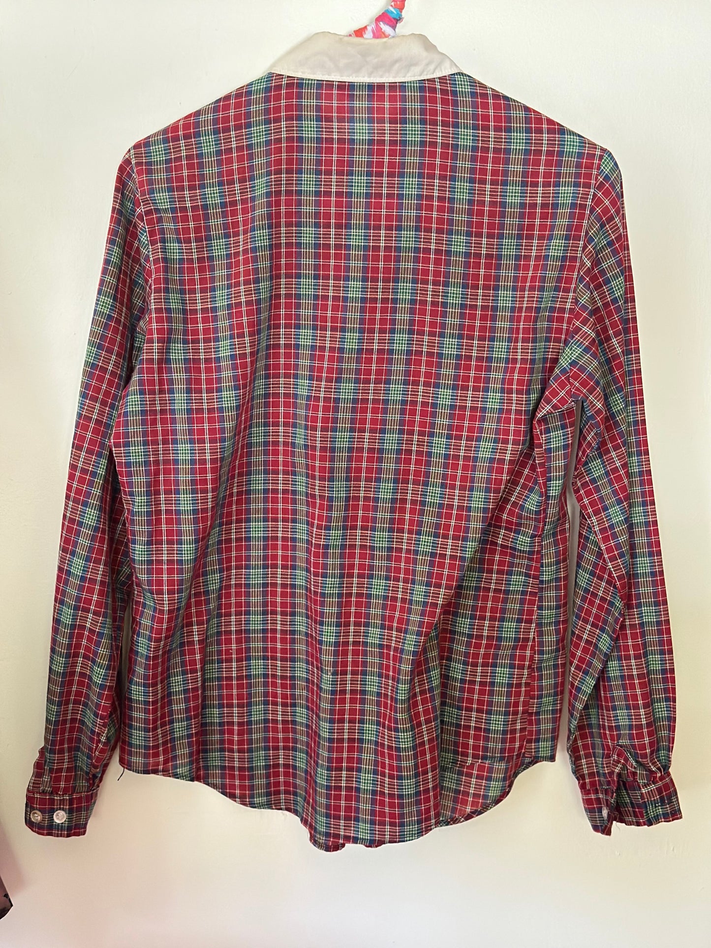 Vintage* Sears | Plaid Button Down w/ Floral Collar