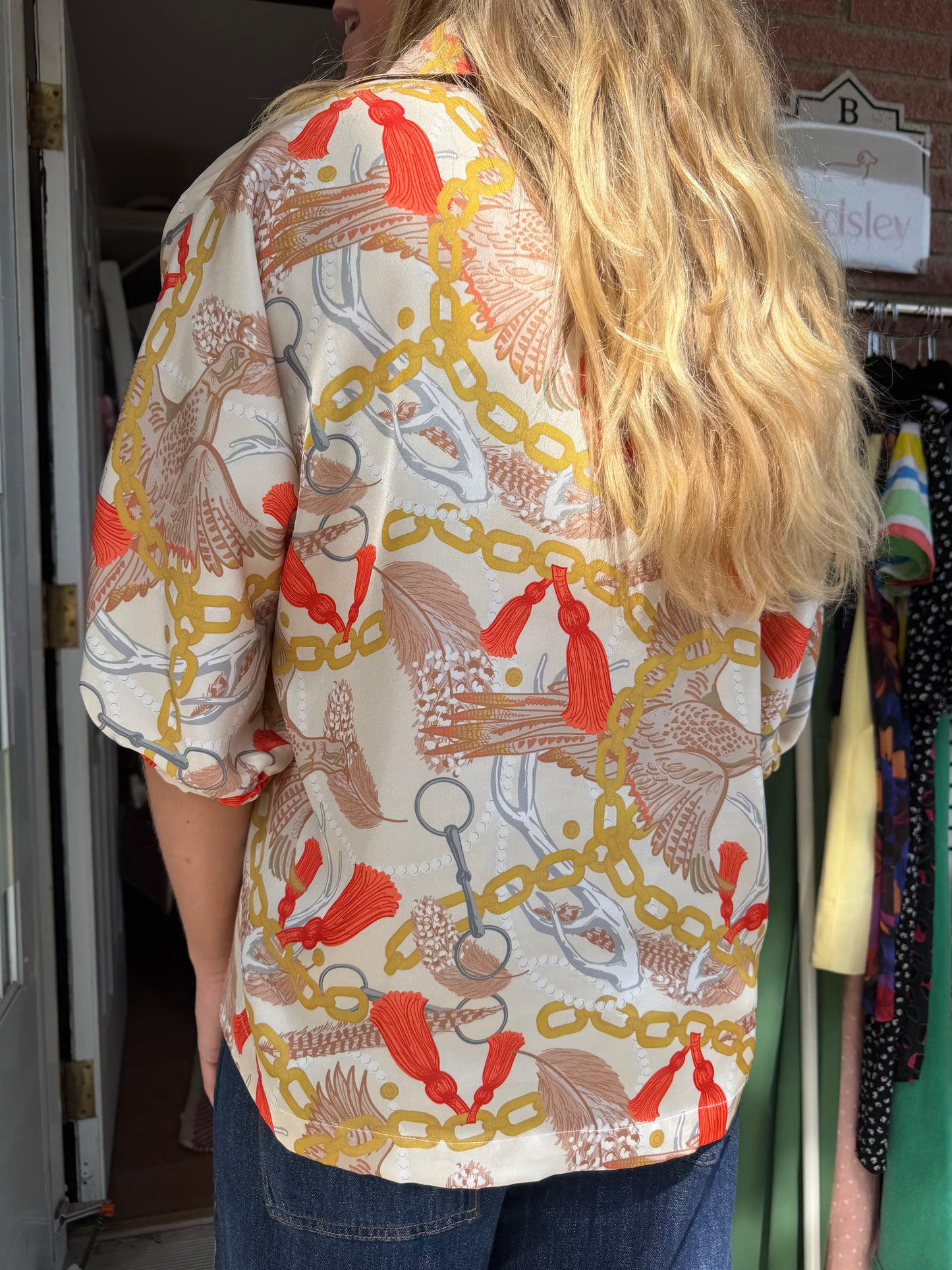 Emily Mccarthy | Satin Printed Top, M