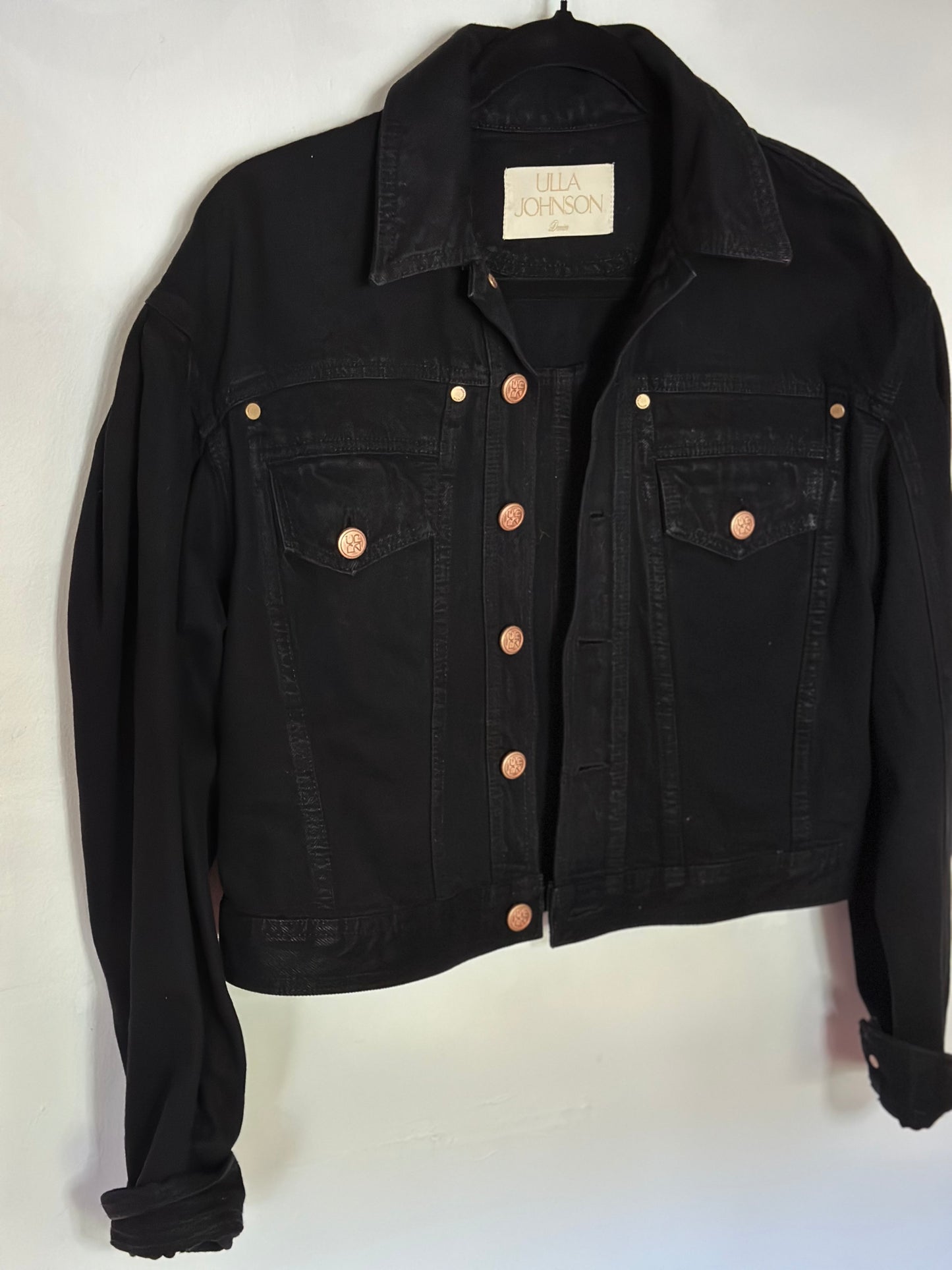 Ulla Johnson | The Cosette Lantern Sleeve Nonstretch Denim Trucker Jacket
