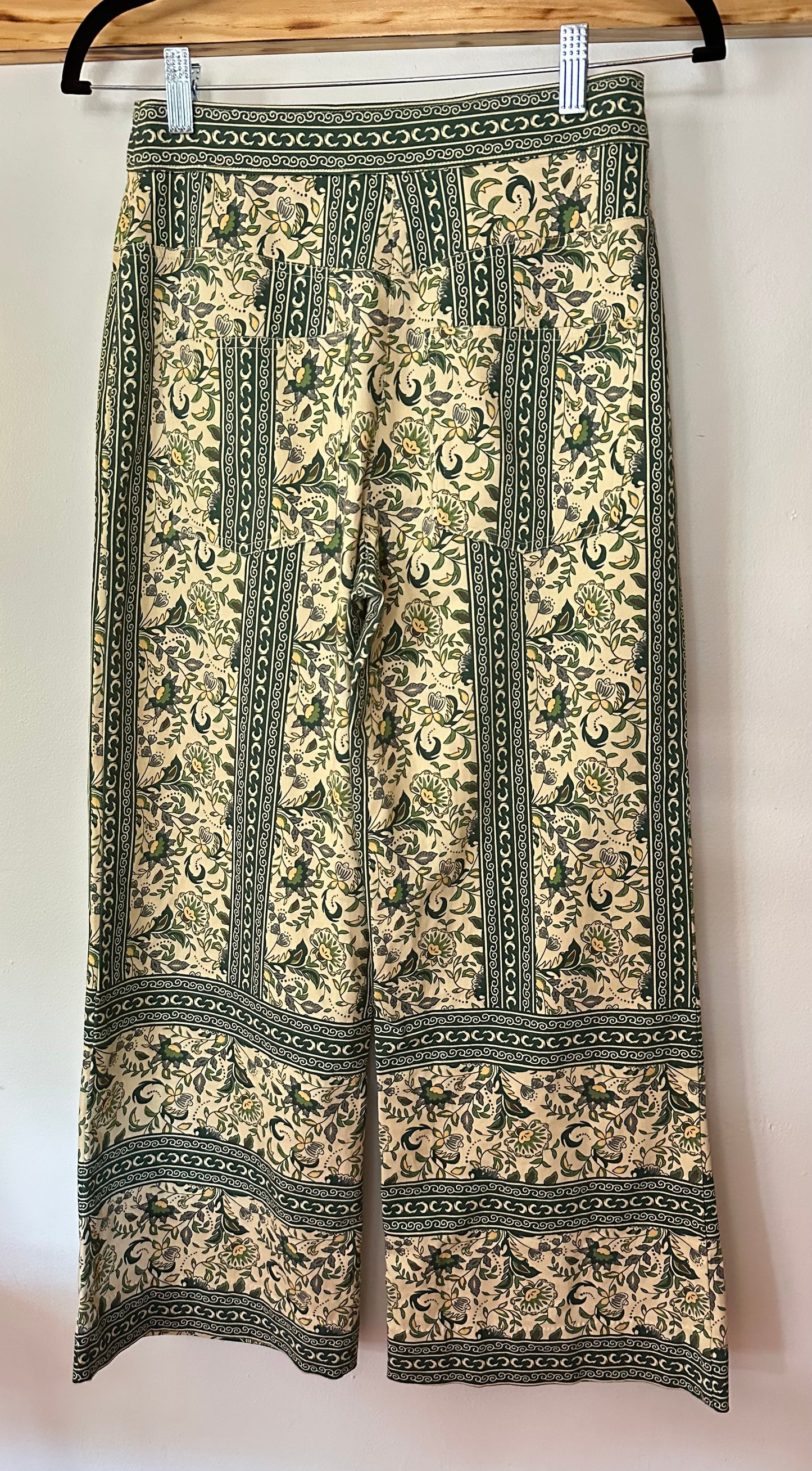 Julia Amory | Green Paisley Babe Pant, XS