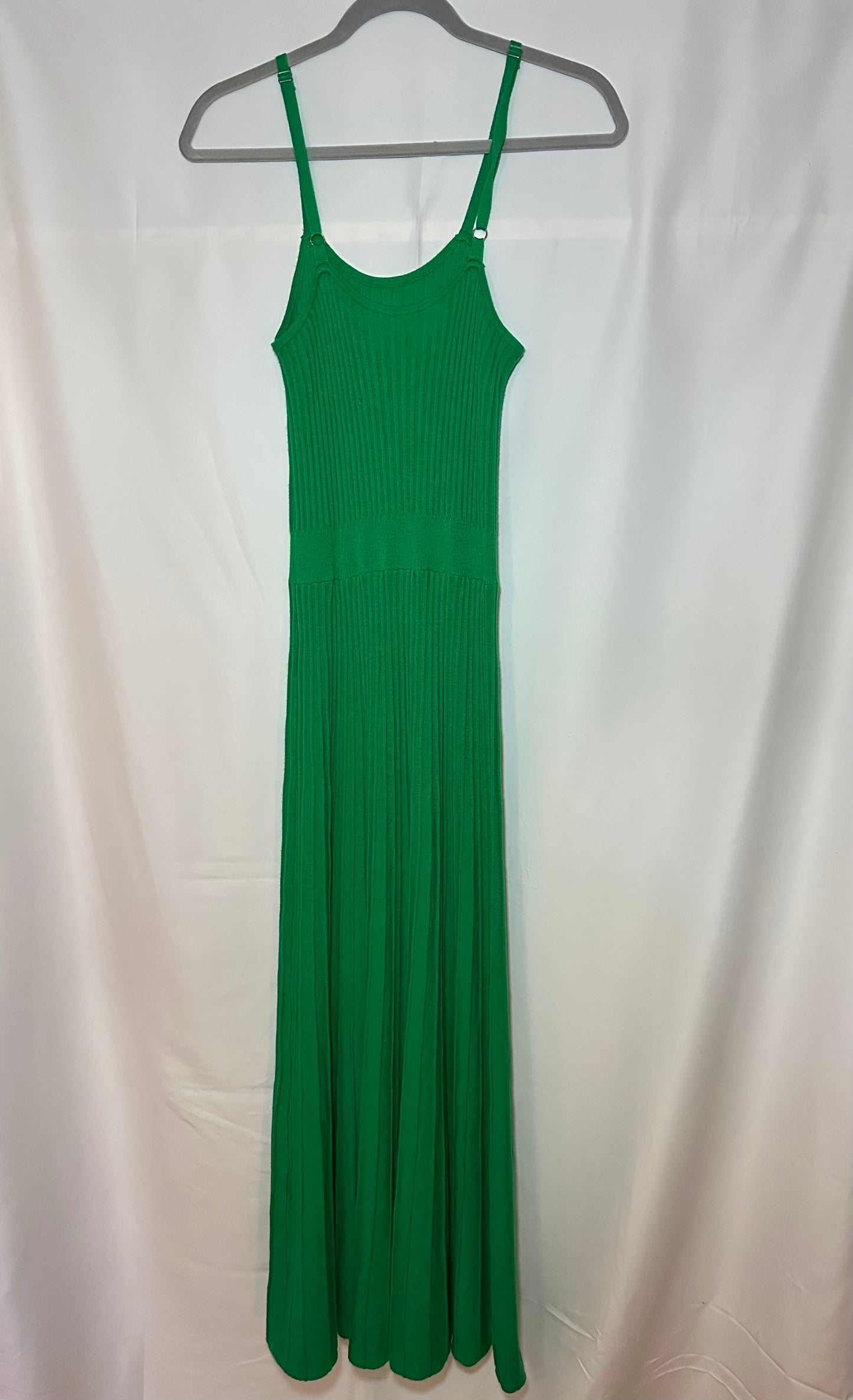 Green Knit Maxi Dress, S