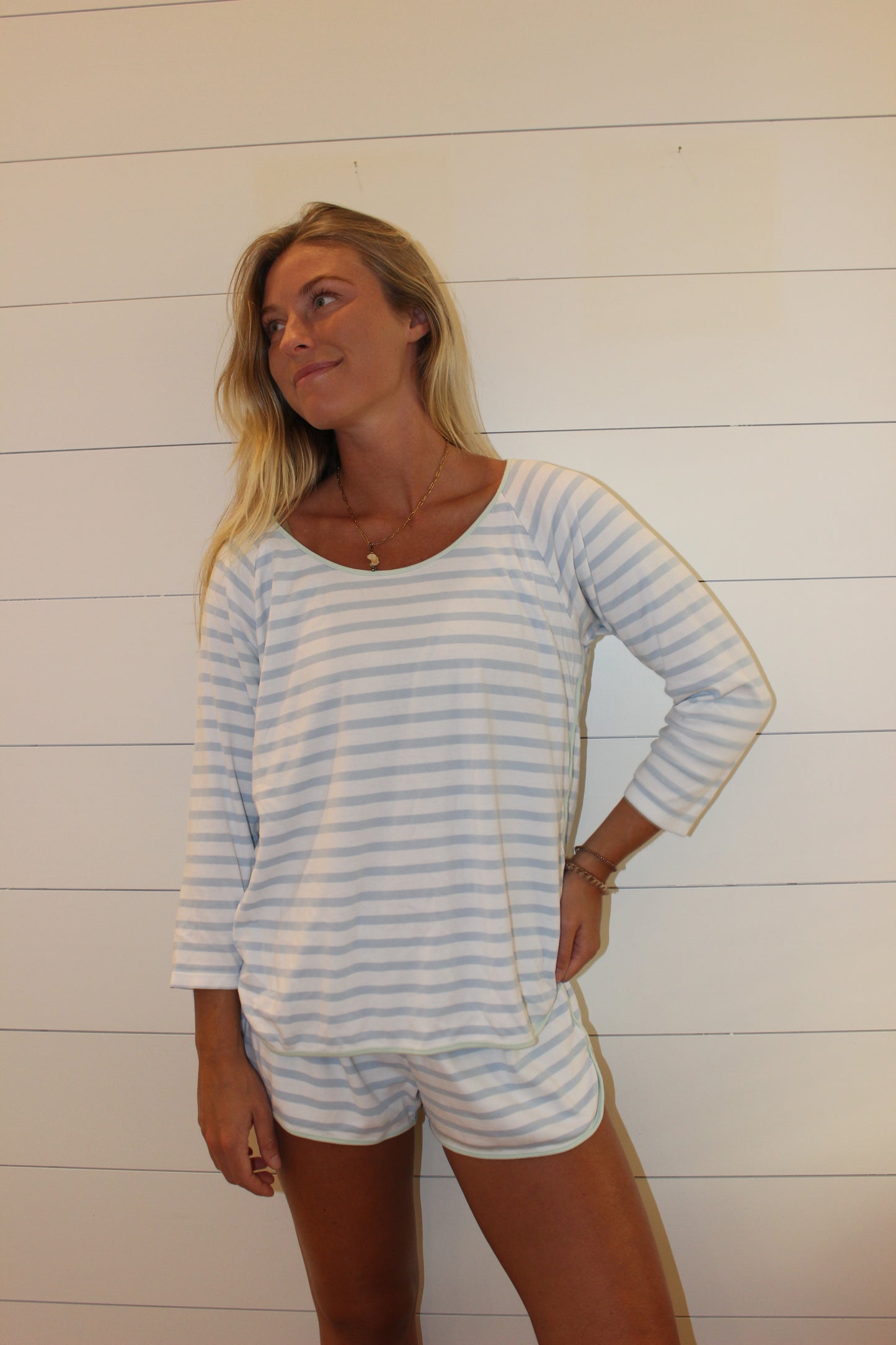 Lake | Striped 3 Piece Pima Bundle, L