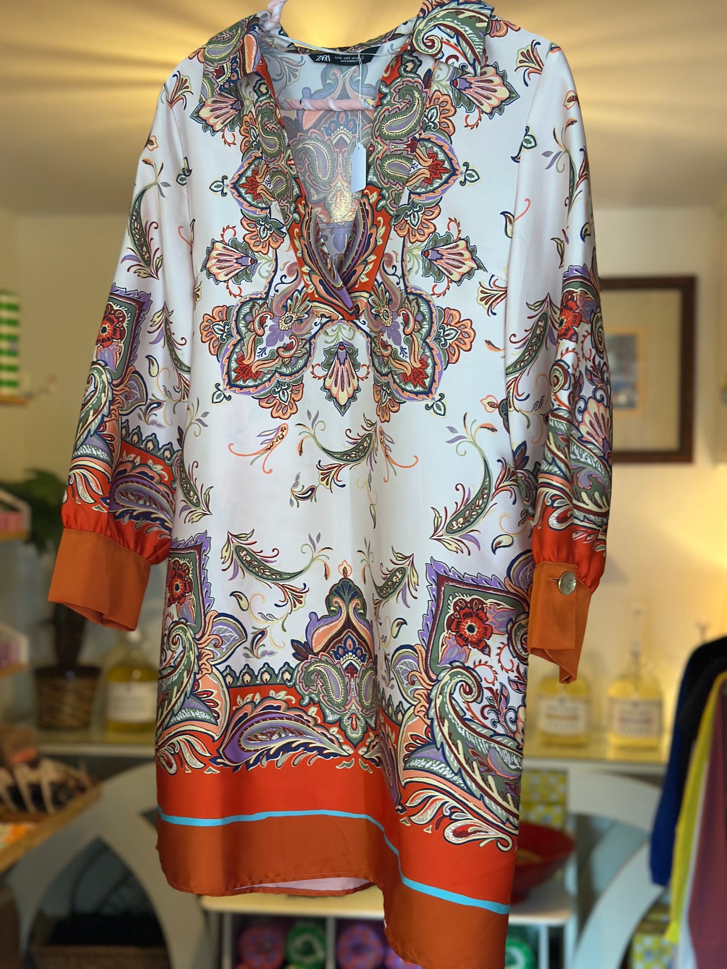 ZARA | Printed Satin Top