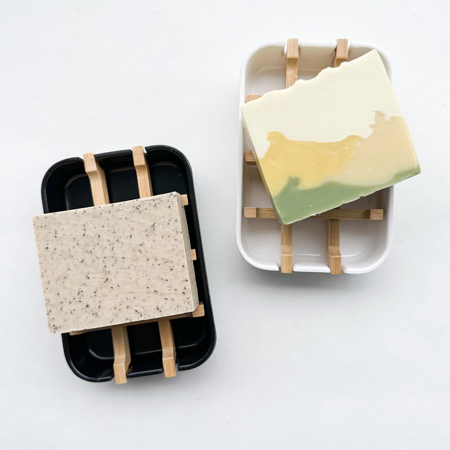 Bamboo Corn Starch Soap Dish - Biodegradable | White