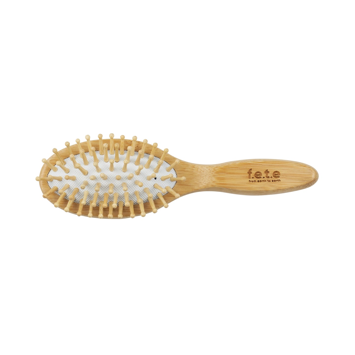 Bamboo & Natural Rubber Hairbrushes (Small Rounded)