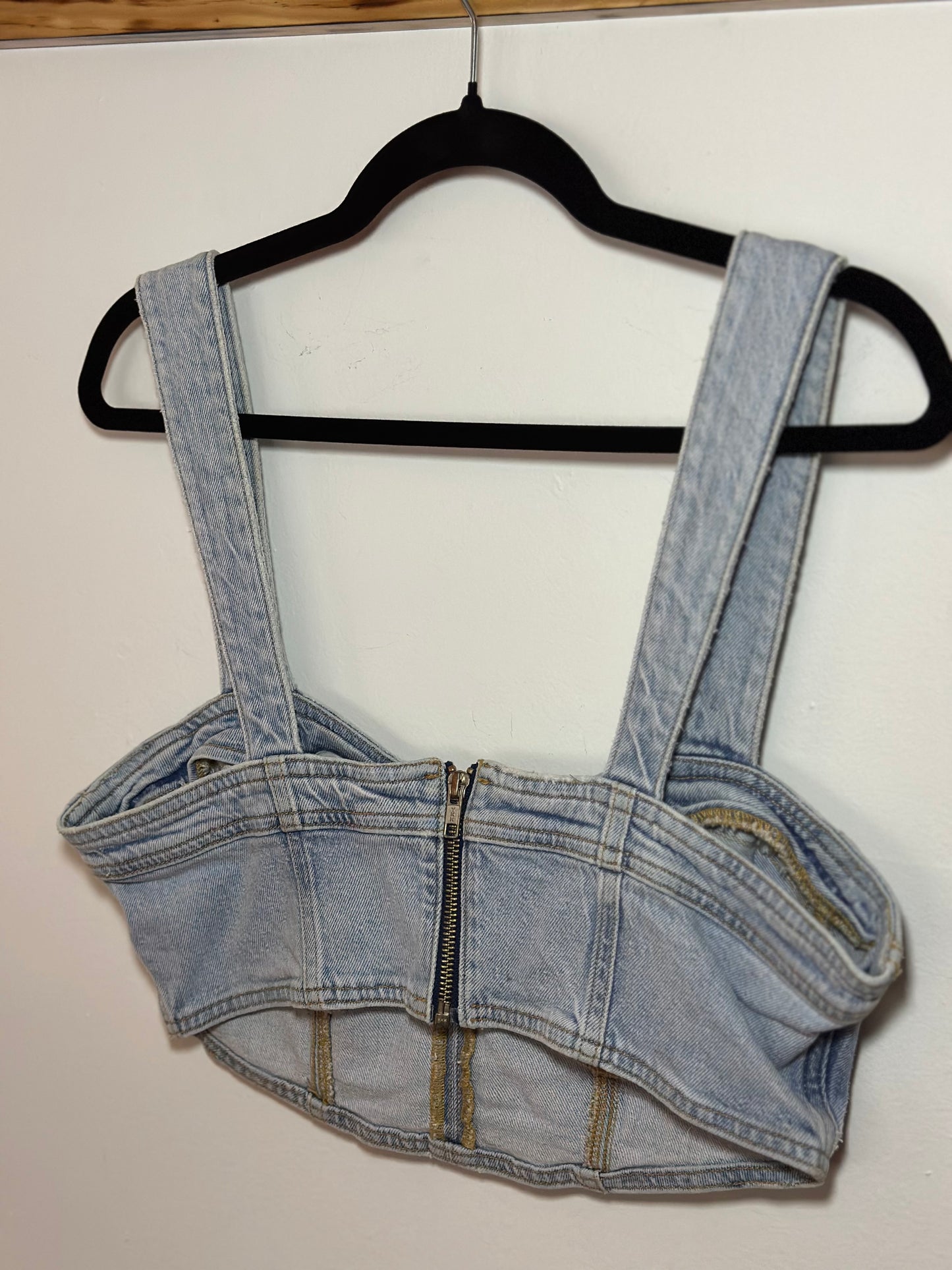 MANGO | Denim Crop Top